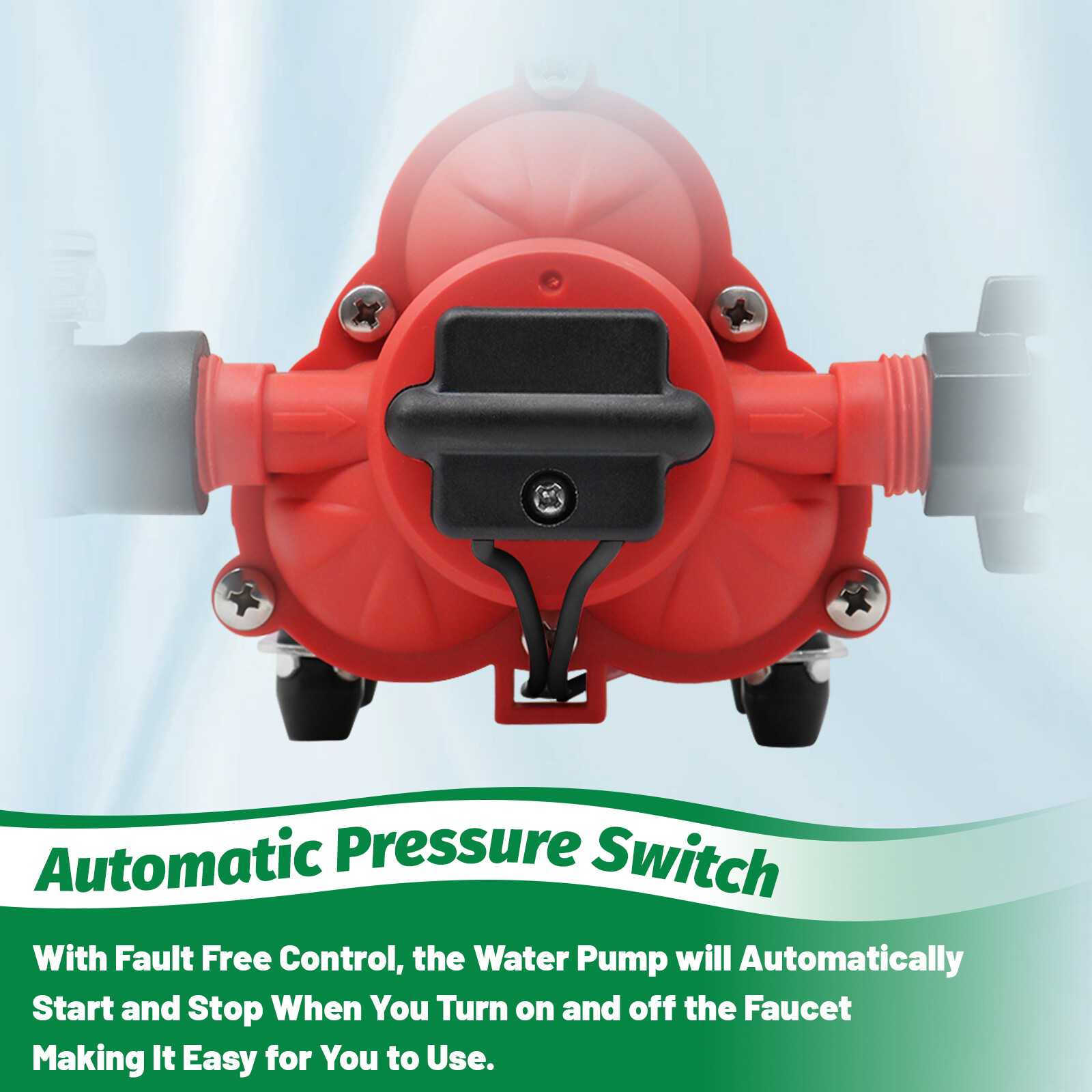 For RV Marine Kitchen 115V Water Diaphragm Pump 45 PSI 4 GPM Self-Priming Pump