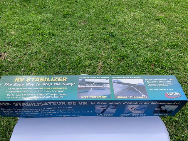Valterra RV Stabilizer Eliminate Wobble Adjustable Ratchet Storage Bag Included