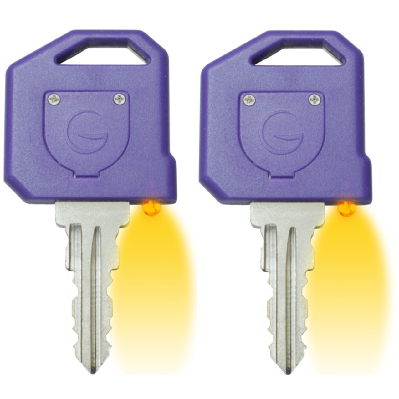 1 Pair (2 keys) Global Link OEM PURPLE Keys RV Trailer Camper Key G381 LED Light