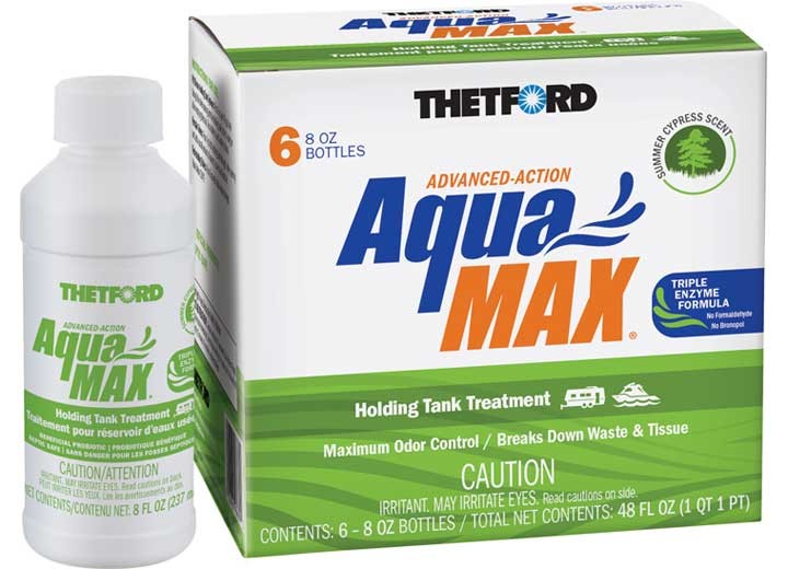 Thetford 96689 AquaMAX Summer Cypress Holding Tank Treatment – (6) 8 oz. Bottles