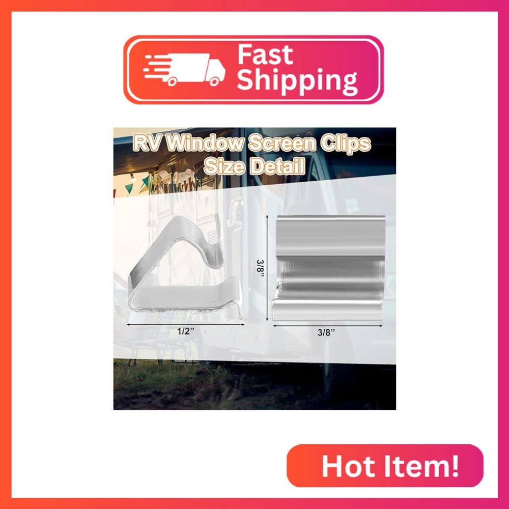 Datanly 8 Pcs RV Window Replacement Screen Clips Screen Installer Clips Screen R