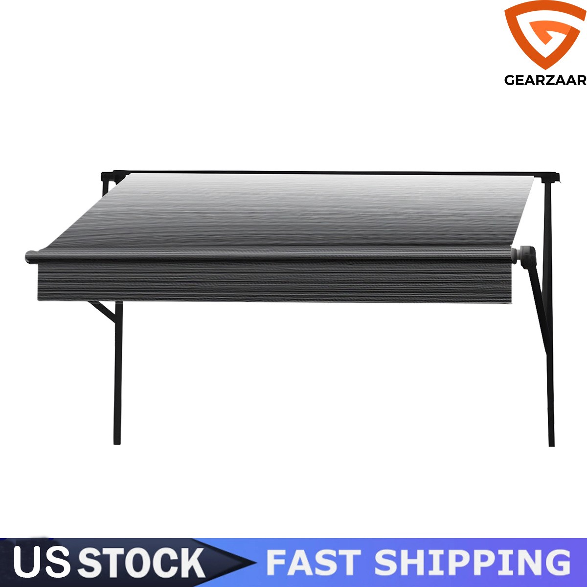 Waterproof RV Awning Fabric 18FT Strip Gray Fade UV Resistant For Outdoor Canopy