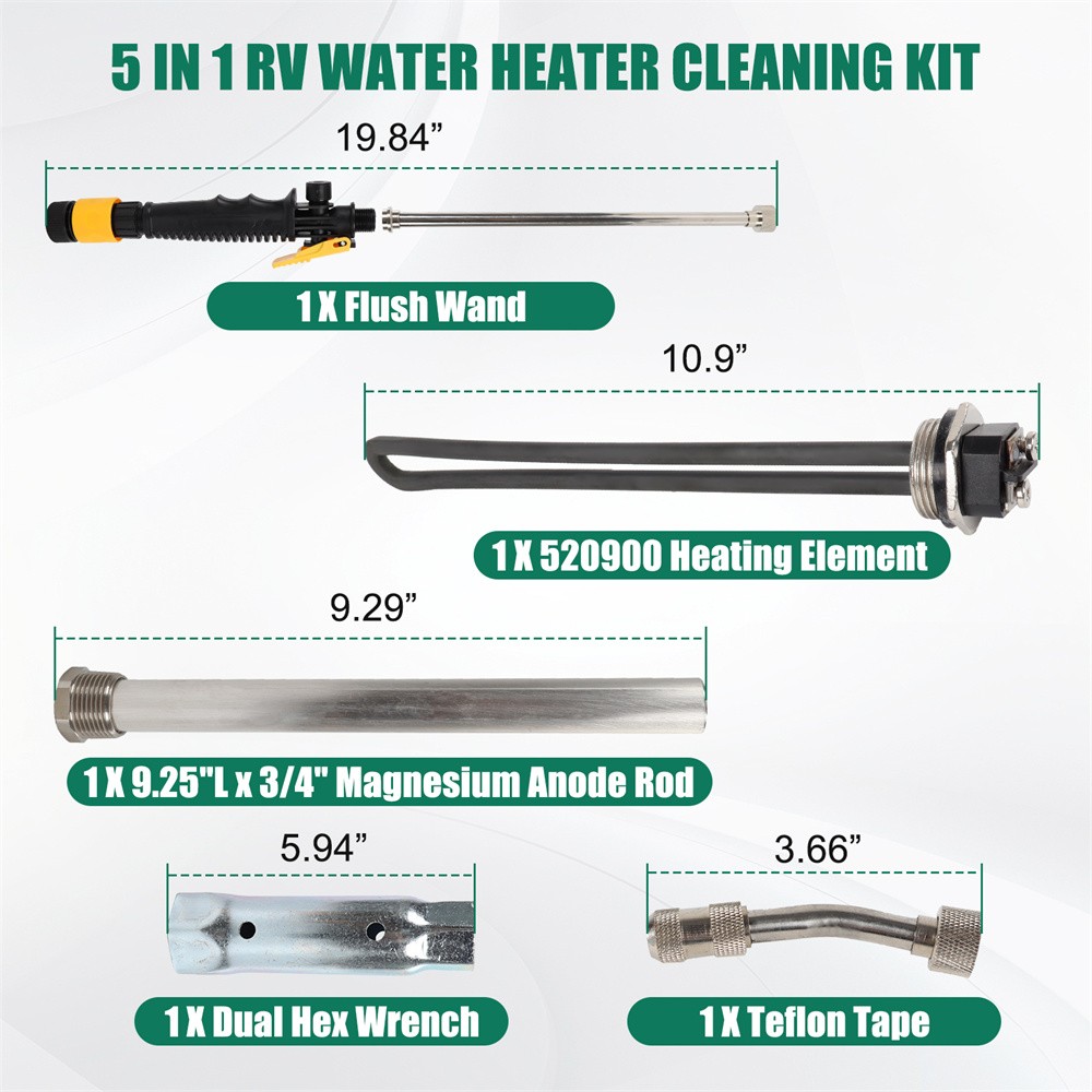 RV Water Heater Elements Kit Fits Suburban SW6DE SW16DE SW10DE SW12DE