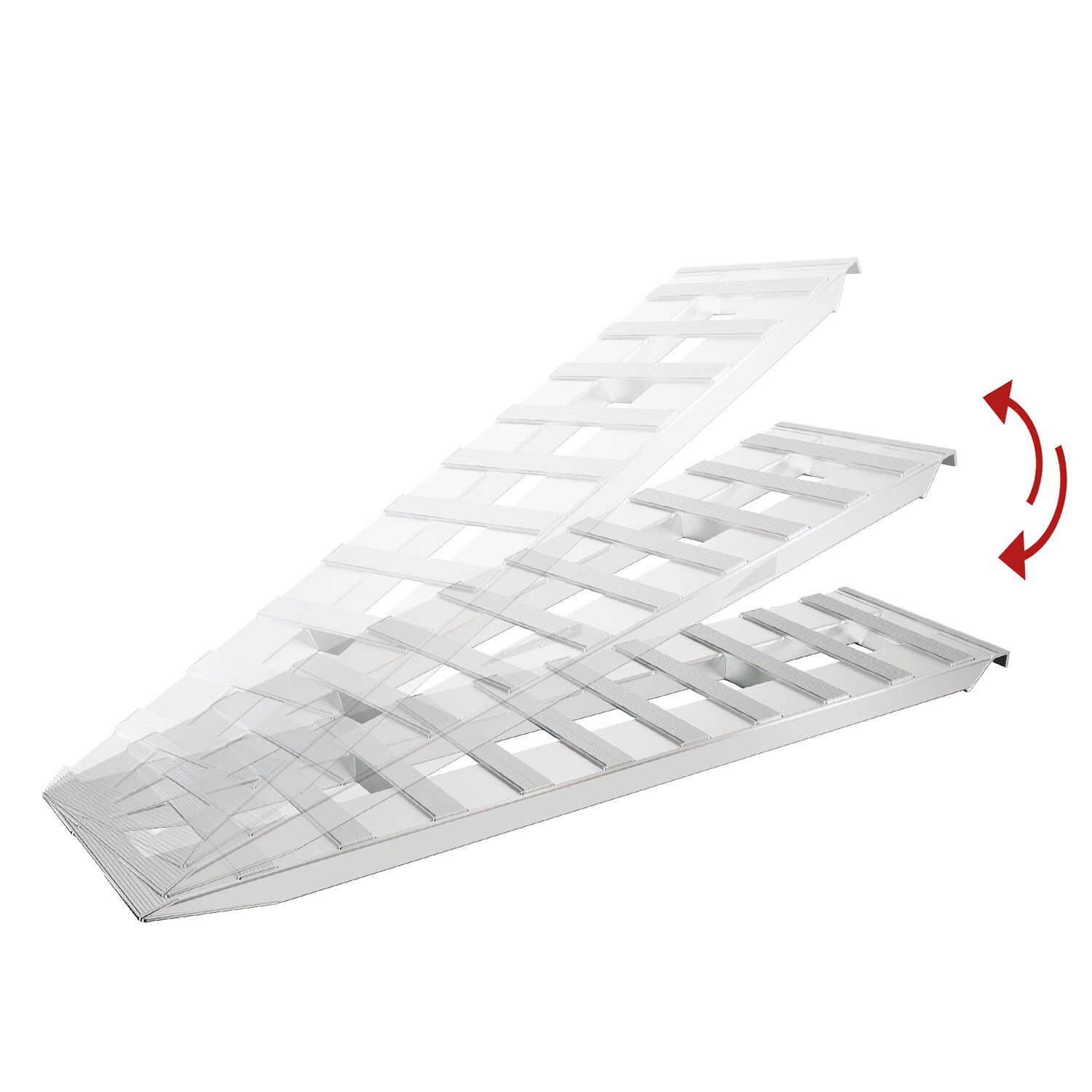 Pair For 60”X15″ Aluminum Ramps 6800 LBS Truck Car Auto Trailer Ramps Hook End