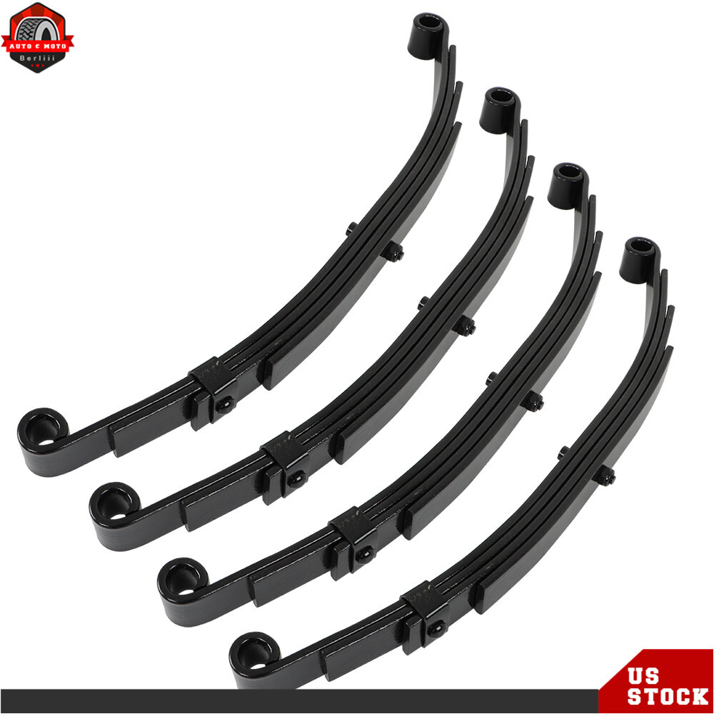 5000 lbs Axle Trailer Leaf Spring 4 Leaf Double Eye 2500 lbs Cap Per Set of 4