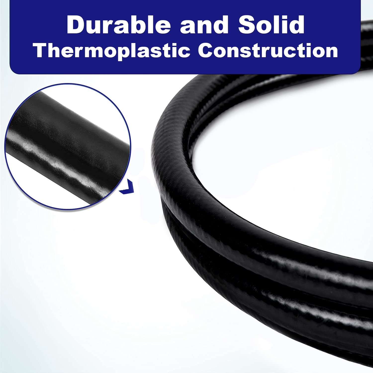40 inch Thermo Plastic Hose Assembly for LP and Natural Gas, 3/8 Inch ID