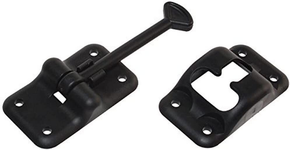 RV Designer RV Camper Plastic T Entry Door Holder 3 1/2″ Black E232 with Screws