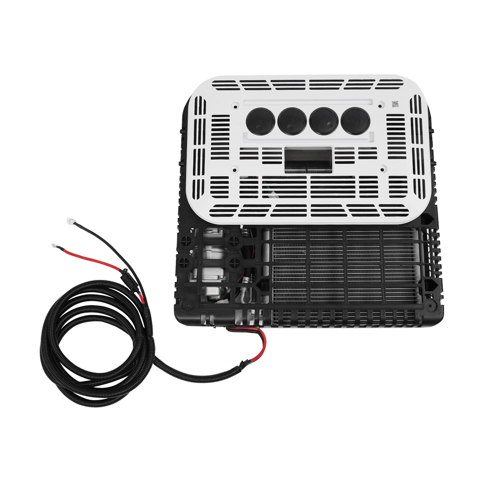 White RV Heating and Cooling Air Conditioner, 12V Air Conditioner for Motorhomes