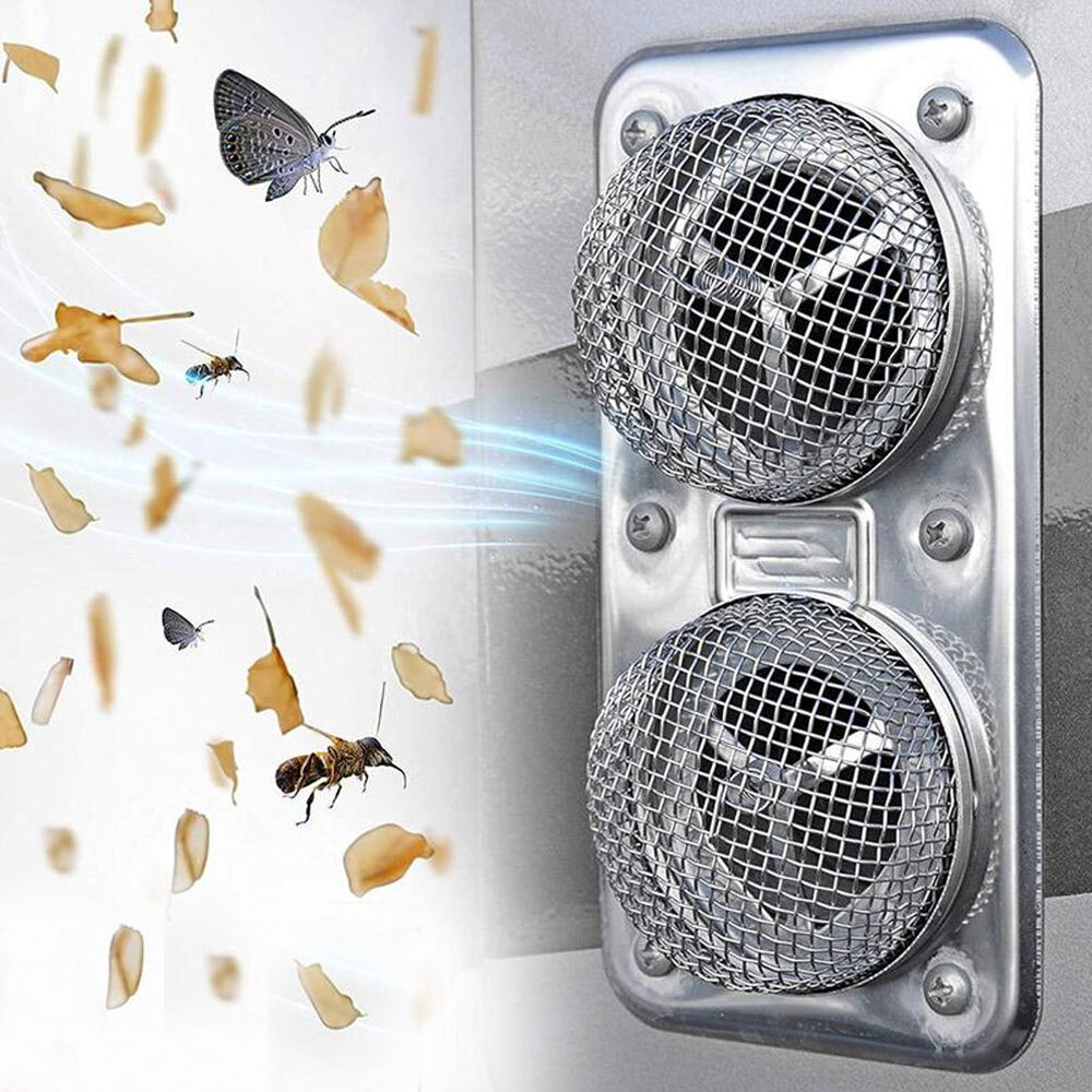 2pc For RV Furnace Vent Cover 2.8inch Flying Insect Bug Screen Camper Mesh Kit