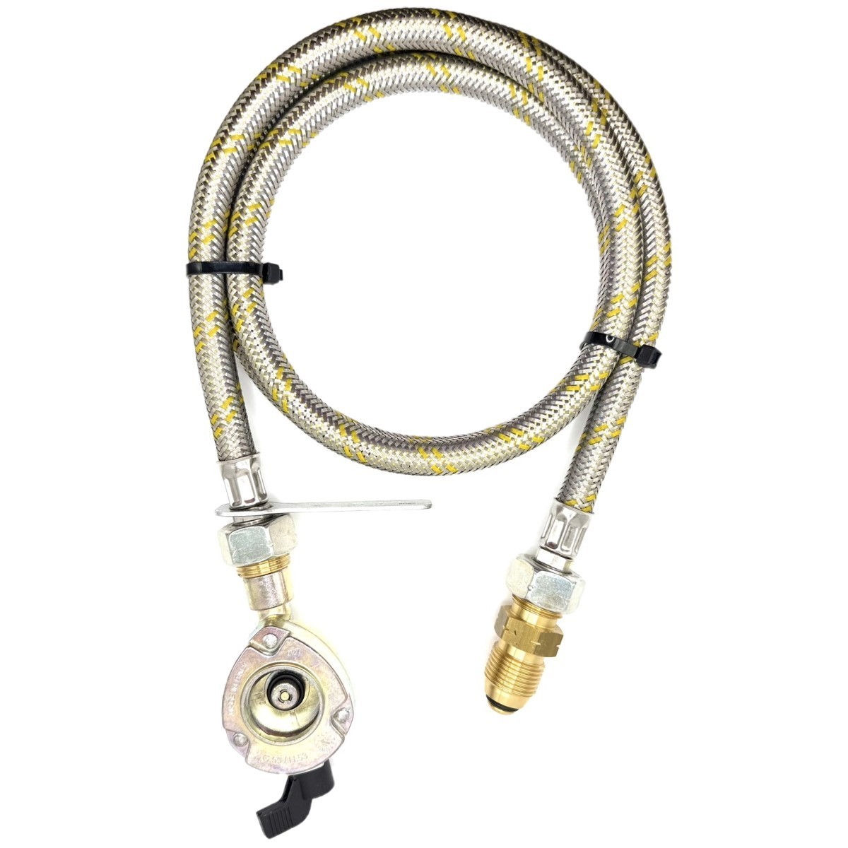 1.5M Hose LPG USA POL Gas Bottle butane or KLF German type, 27mm CLIP ON 21.8 LH
