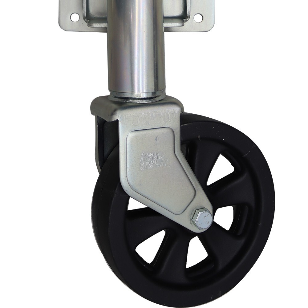 8″ Wheel Rv Trailer Jack Loading 1500lbs Stroke 9.8″ Mounting Screws Jack Stand