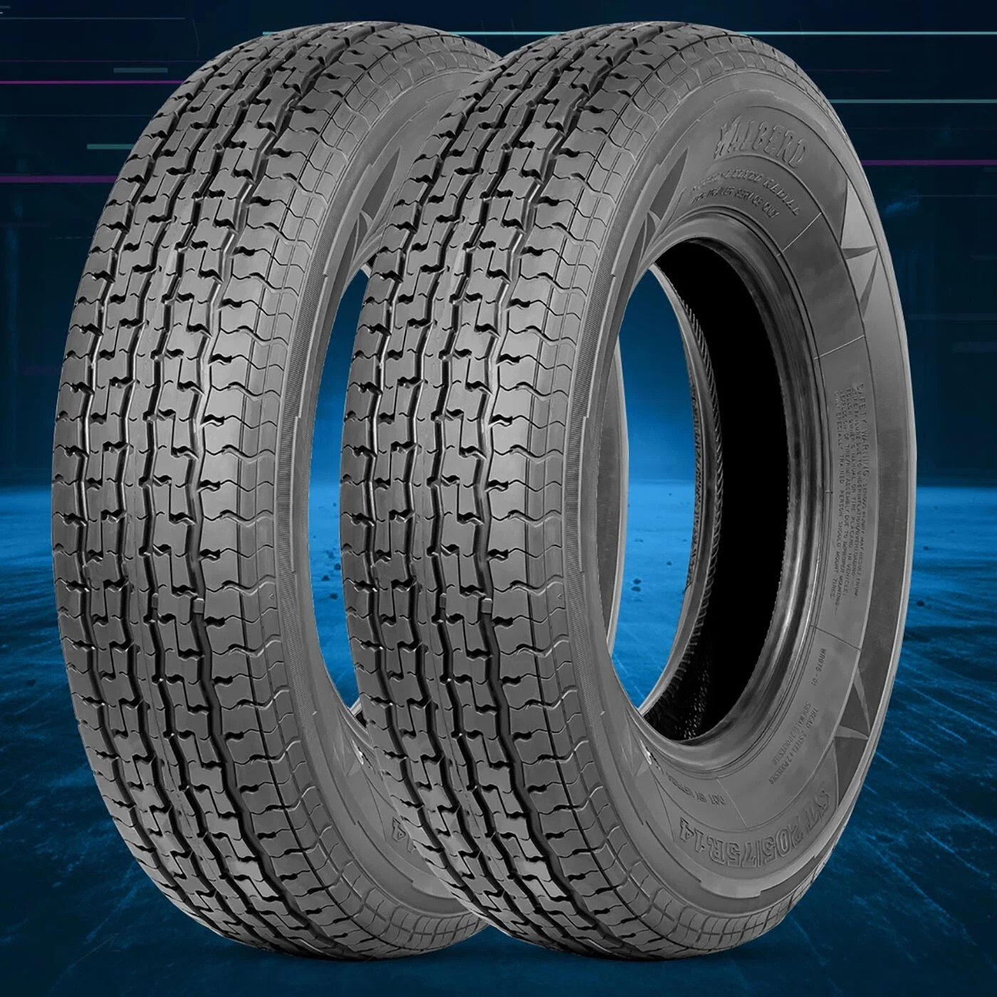 2PCS ST175/80R13 Trailer Tires 175 80 13 Radial 8PR Semi-Steel Load D Tubeless