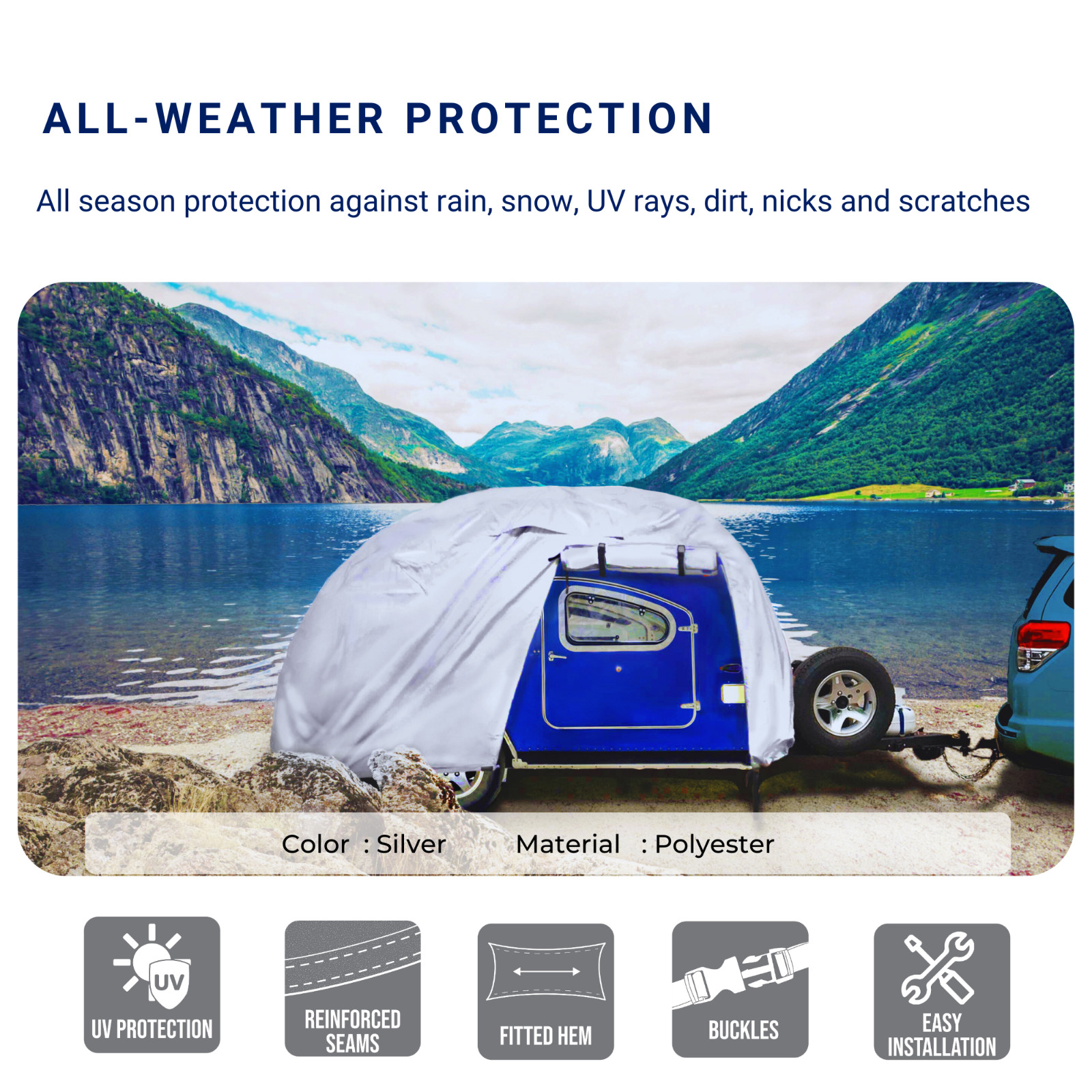 Little Guy Micro Max Teardrop Travel Trailer Camper RV Cover w/soft fleece