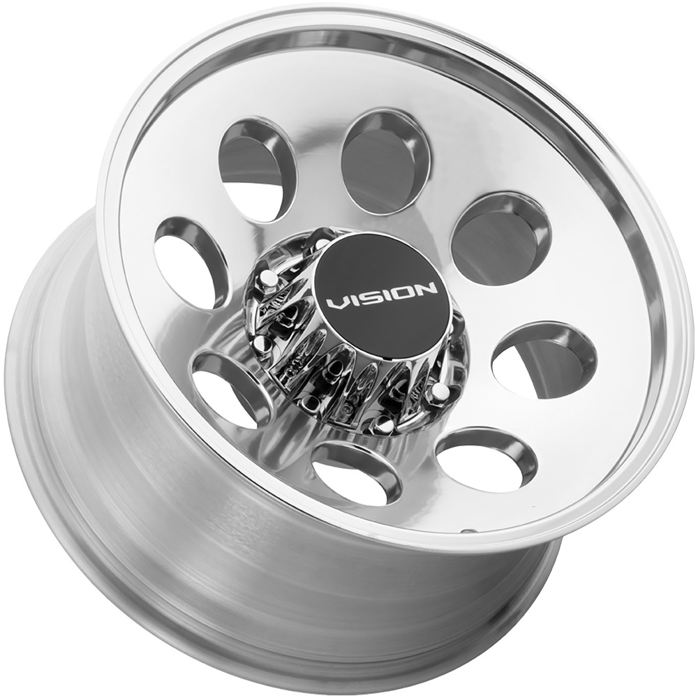(Set of 4) Vision 56VT Midway Trailer 16×7 8×6.5″ -12mm Polished Wheels Rims