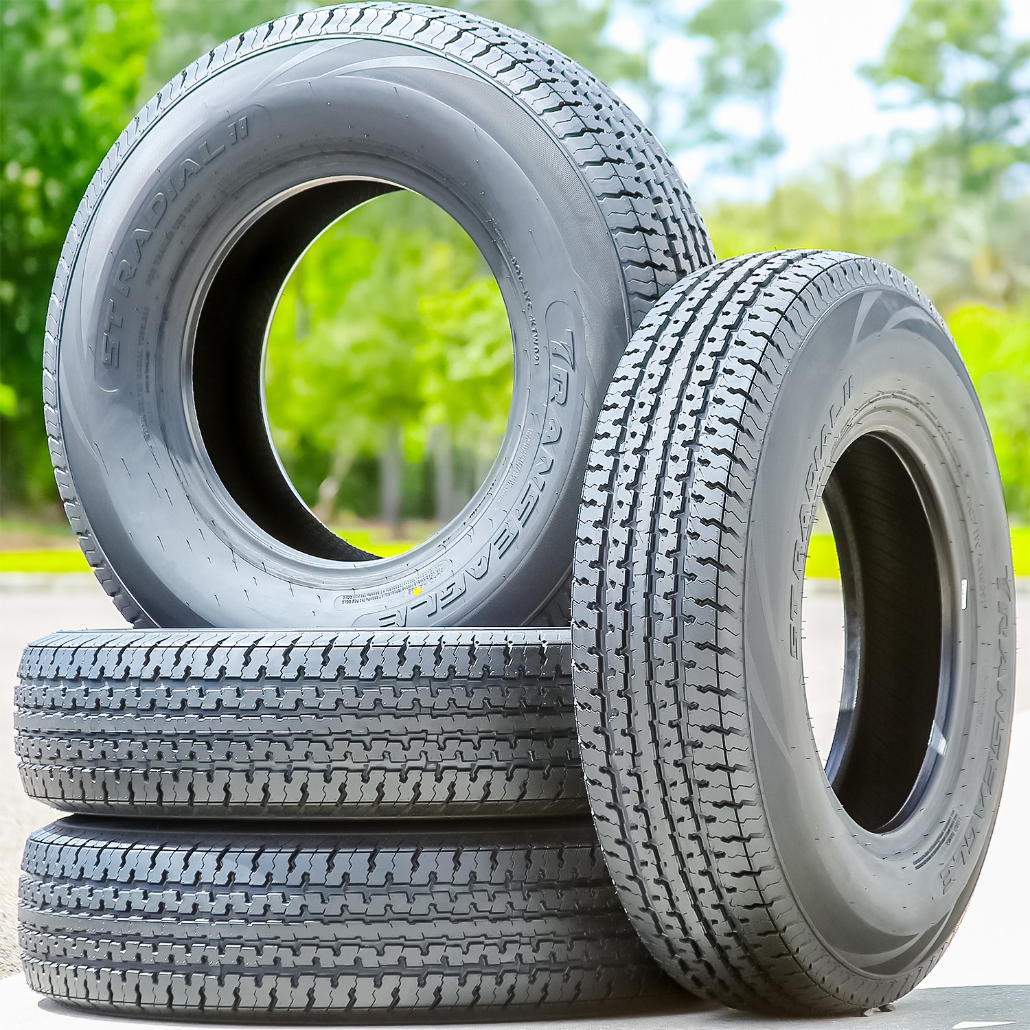 2 Tires Transeagle ST Radial II Steel Belted ST 205/75R15 Load E 10 Ply Trailer