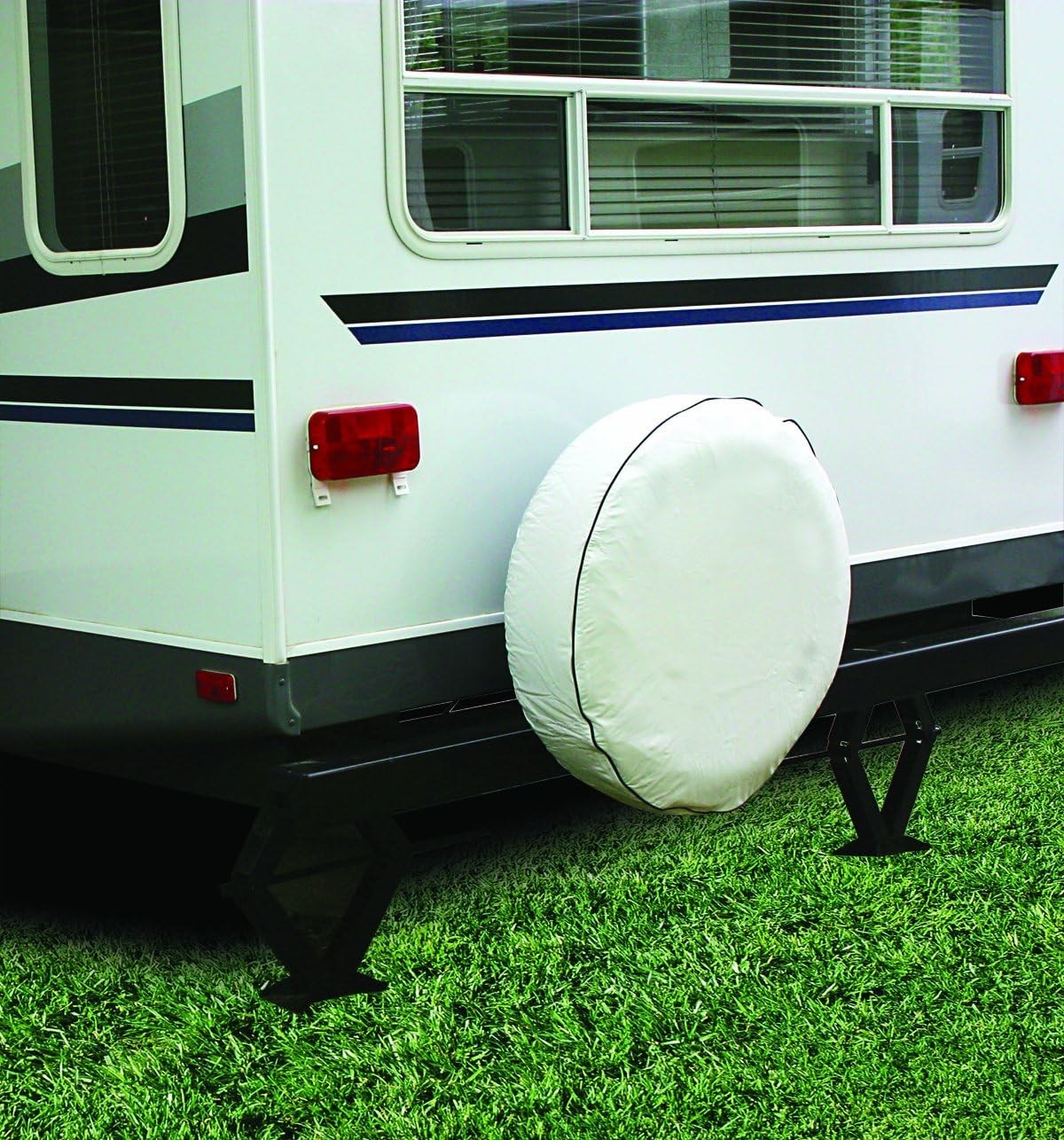 Camco 45347 Vinyl Spare Tire Cover (25-1/2 inches, White)