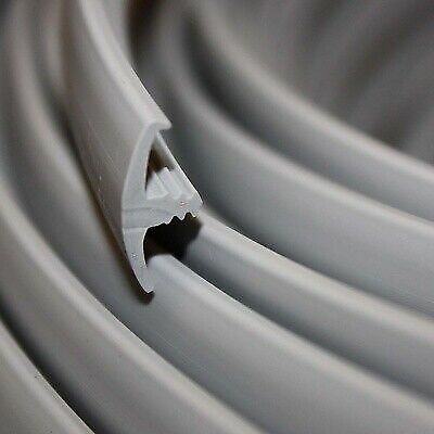 LIGHT SILVER T TRIM 15mm 10 M SINGLE LIPPED FURNITURE KNOCK ON EDGING VW CAMPER