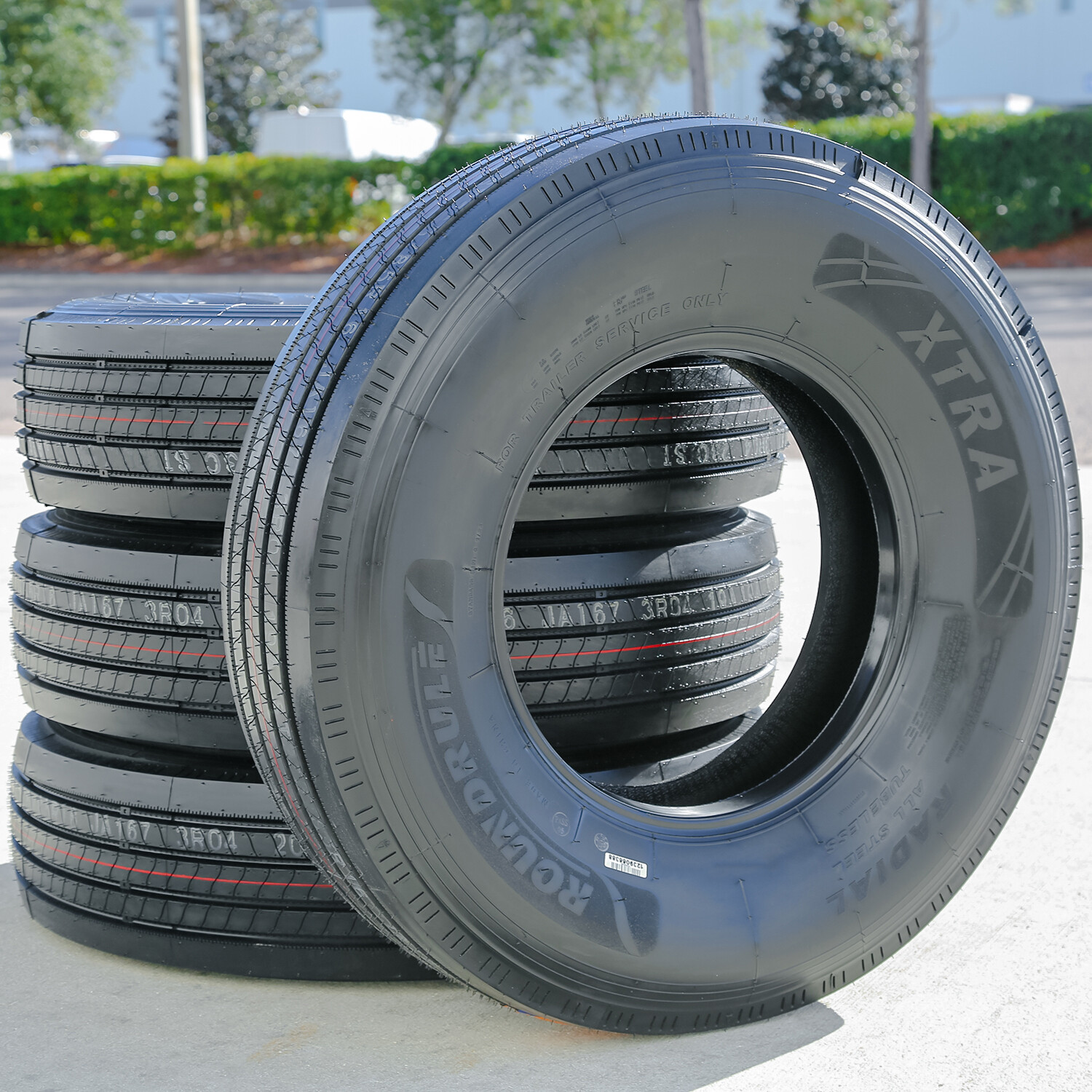 4 Tires Roundrule Xtra All Steel ST 235/80R16 Load H 16 Ply Trailer