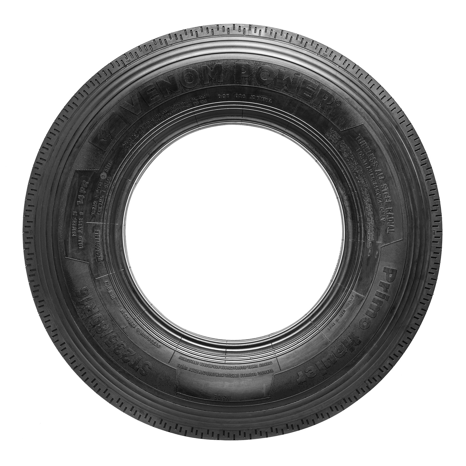 2 New Venom Power Primo Hauler All Steel – 225/75r15 Tires 2257515 225 75 15