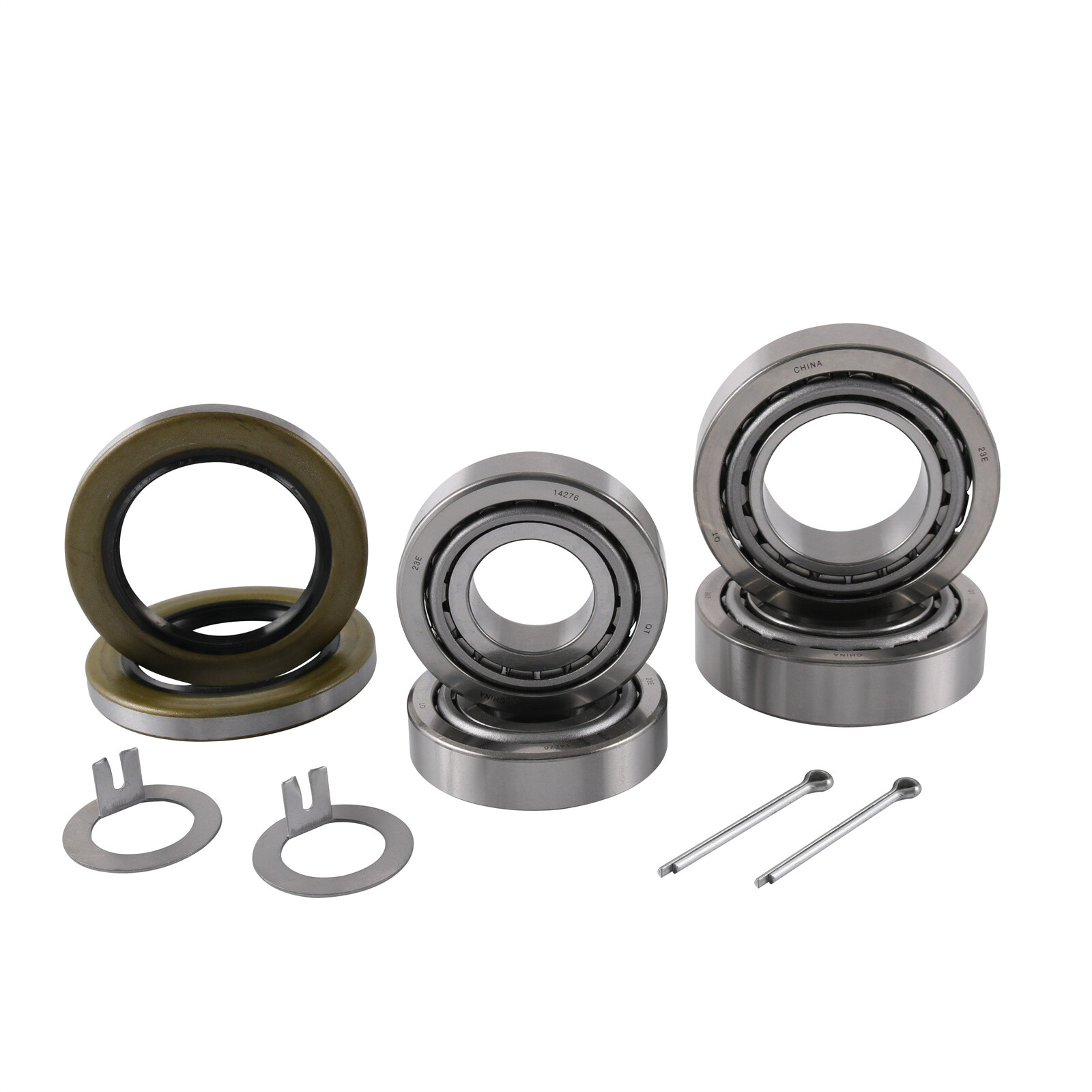 For 5200-7000 Lb Trailer Kit Bearing Hub Wheel W/Double Lip Grease Seals Set4