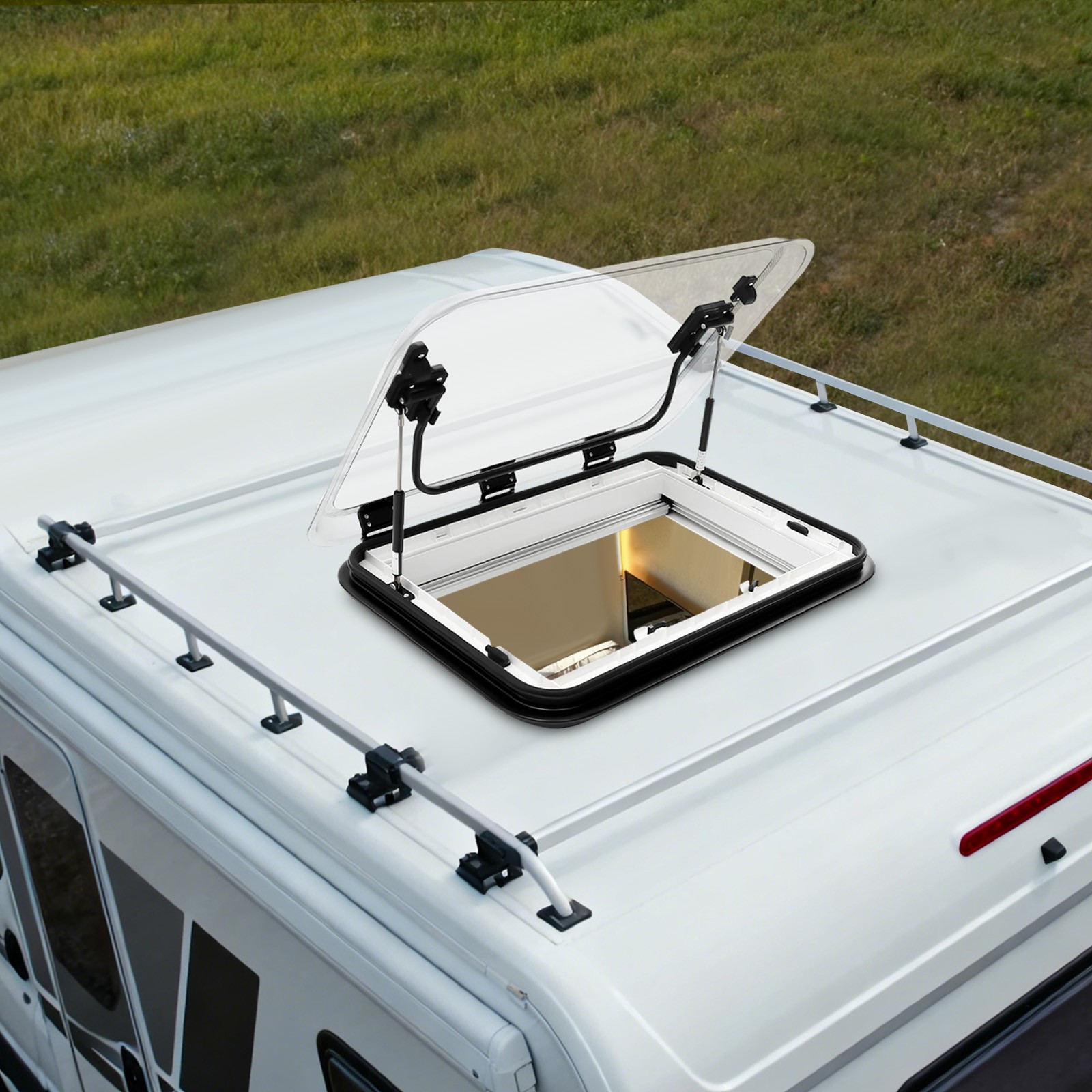 700mm*500mm Anti-UV RV Roof Vent Hatch Caravan Camper Trailer Roof Window Vent