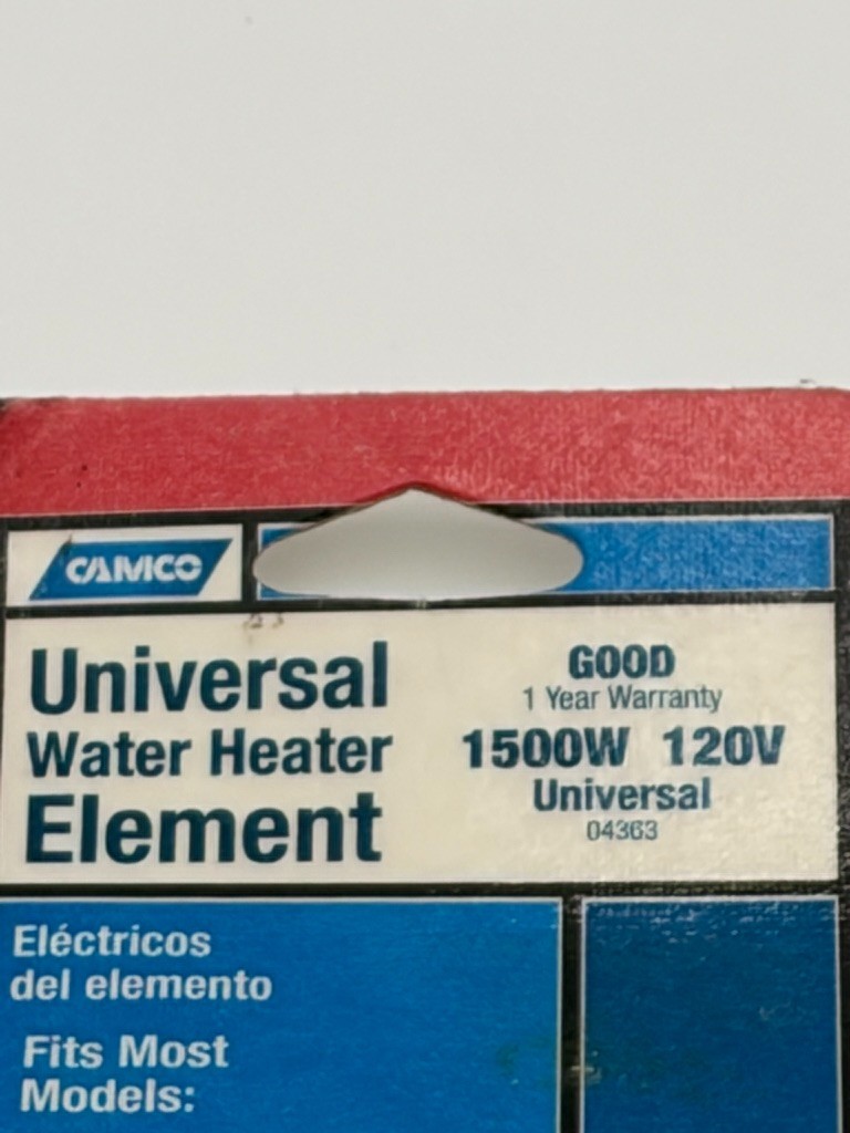 Camper/RV Water Heater Element. (bin#38)