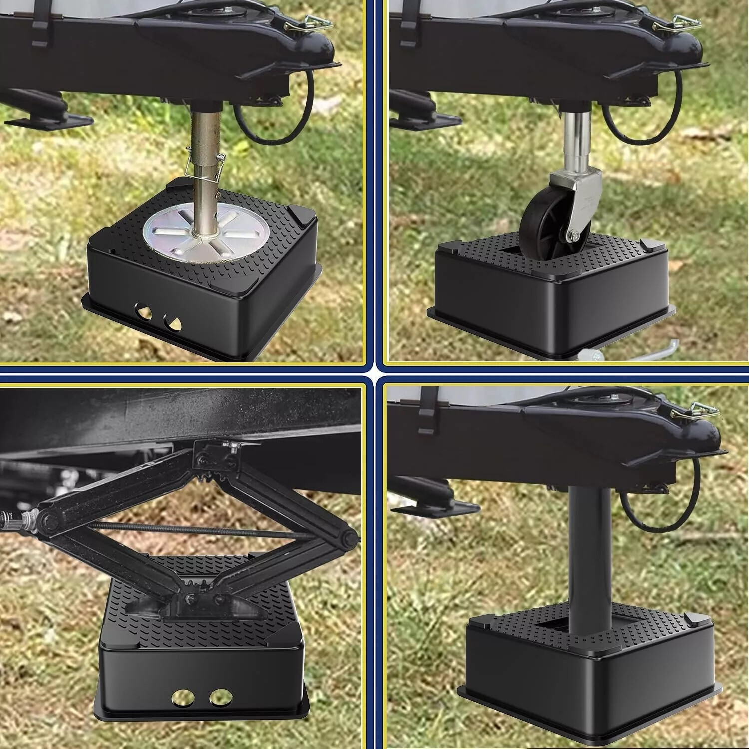 Travel Trailer Jack Blocks Camper RV 5th Wheels Stabilizer Stands Leveling Pads