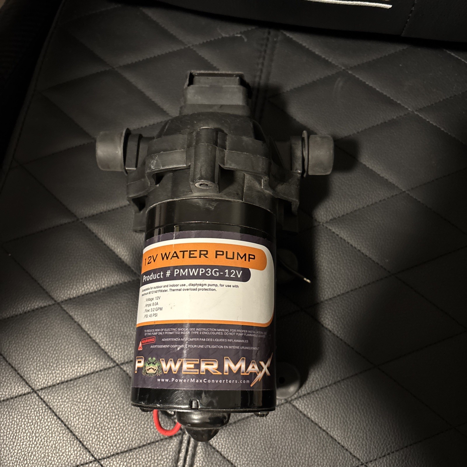 PMWP3G-12V Powermax 3.2 GPM WATER PUMP Open Box (slight chip)