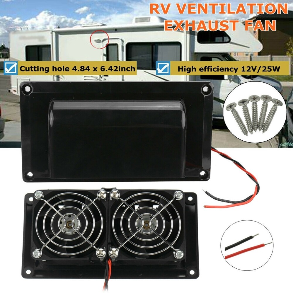 12V 25W RV Side Air Vent Ventilation Exhaust Fan For Caravan Motorhome Trailer