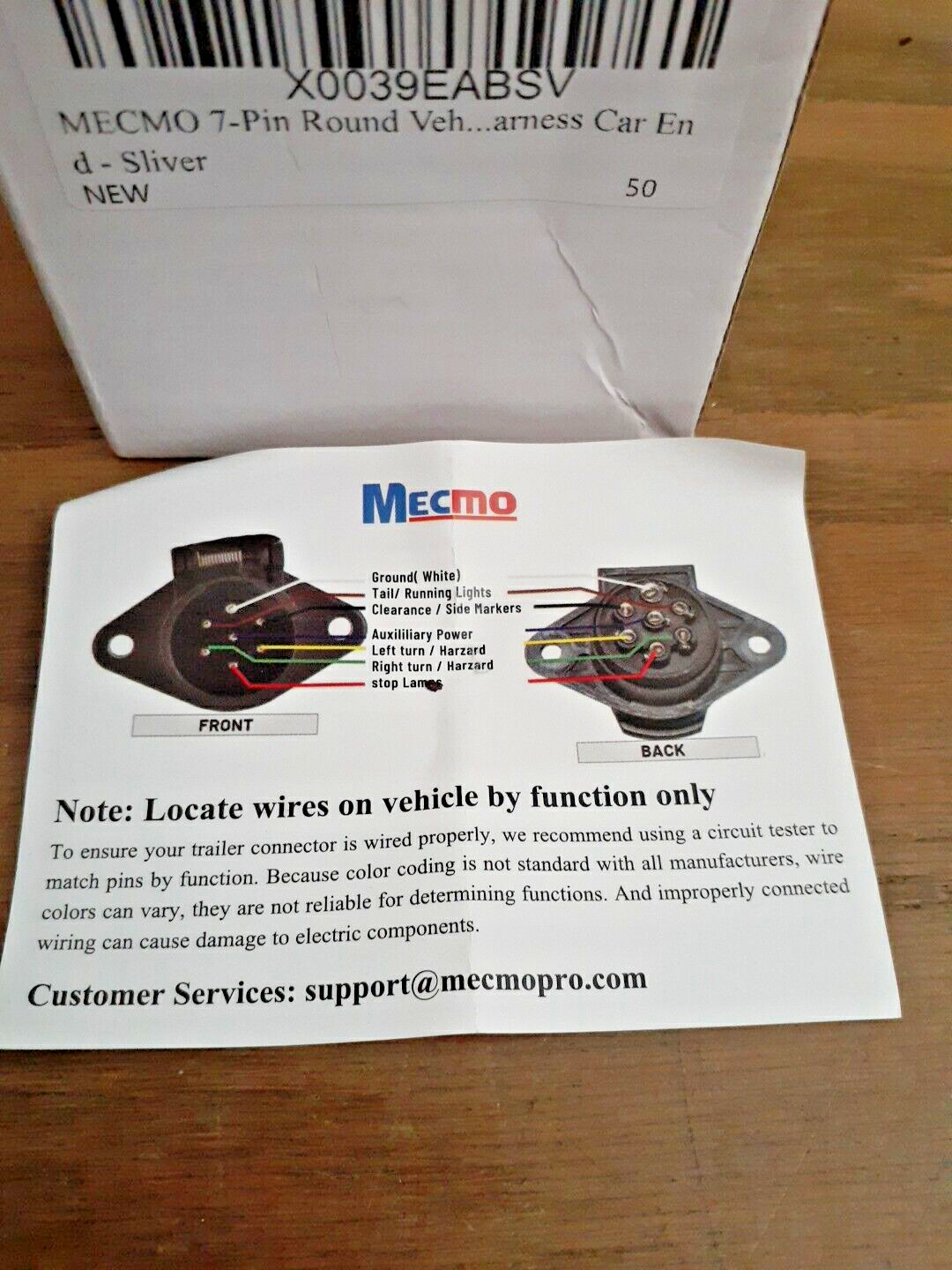 Mecmo 7 Pin Round Socket For Trailer Hook Up B3