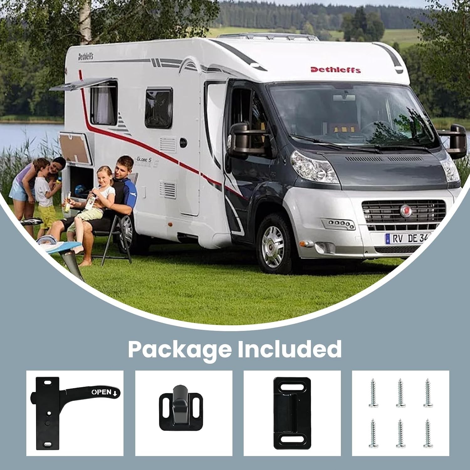 Replacement Kit for RV Screen Door Lock – Heavy-Duty Father’s Day Gift for Dad