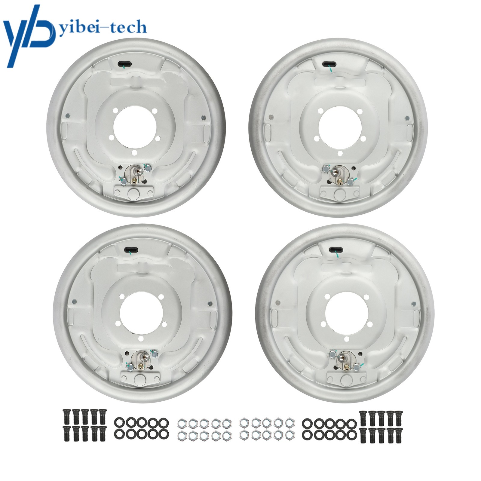 4-Pack 12″x2″ Hydraulic Trailer Brakes Fit 7K Axle Free Backing Marine Coated