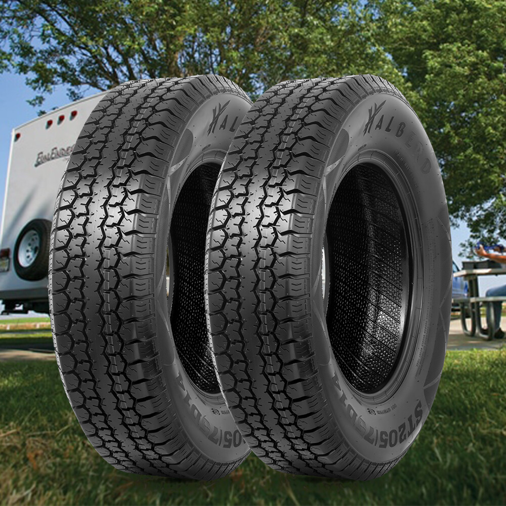 Set 2 6Ply ST205/75D14 Trailer Tires 205 75 14 Replacement Tubeless Load Range C