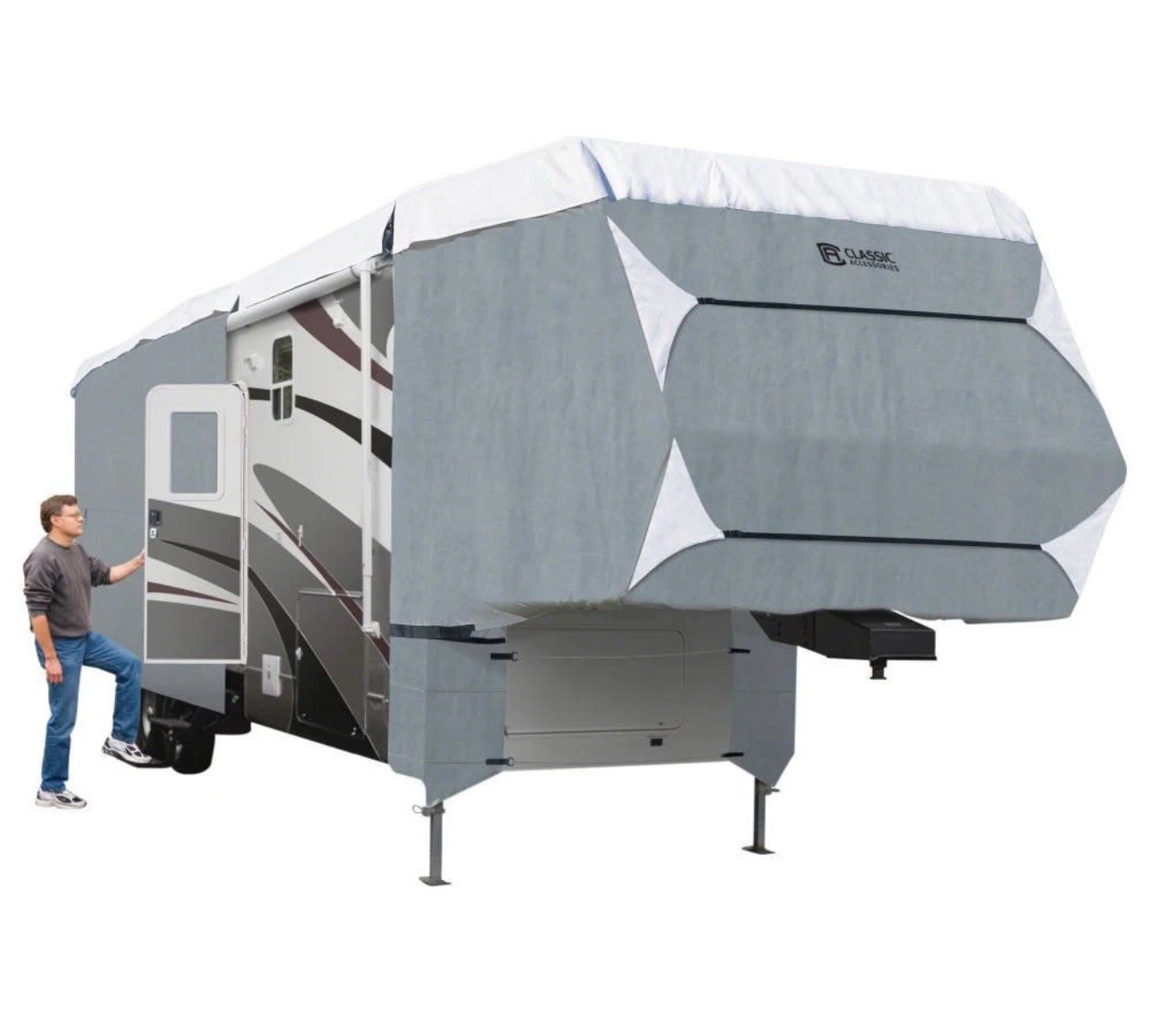 CLASSIC ACC 80-349-183101-RT RV Camper 5th Wheel Trailer Cover 33’-37’L 135’H
