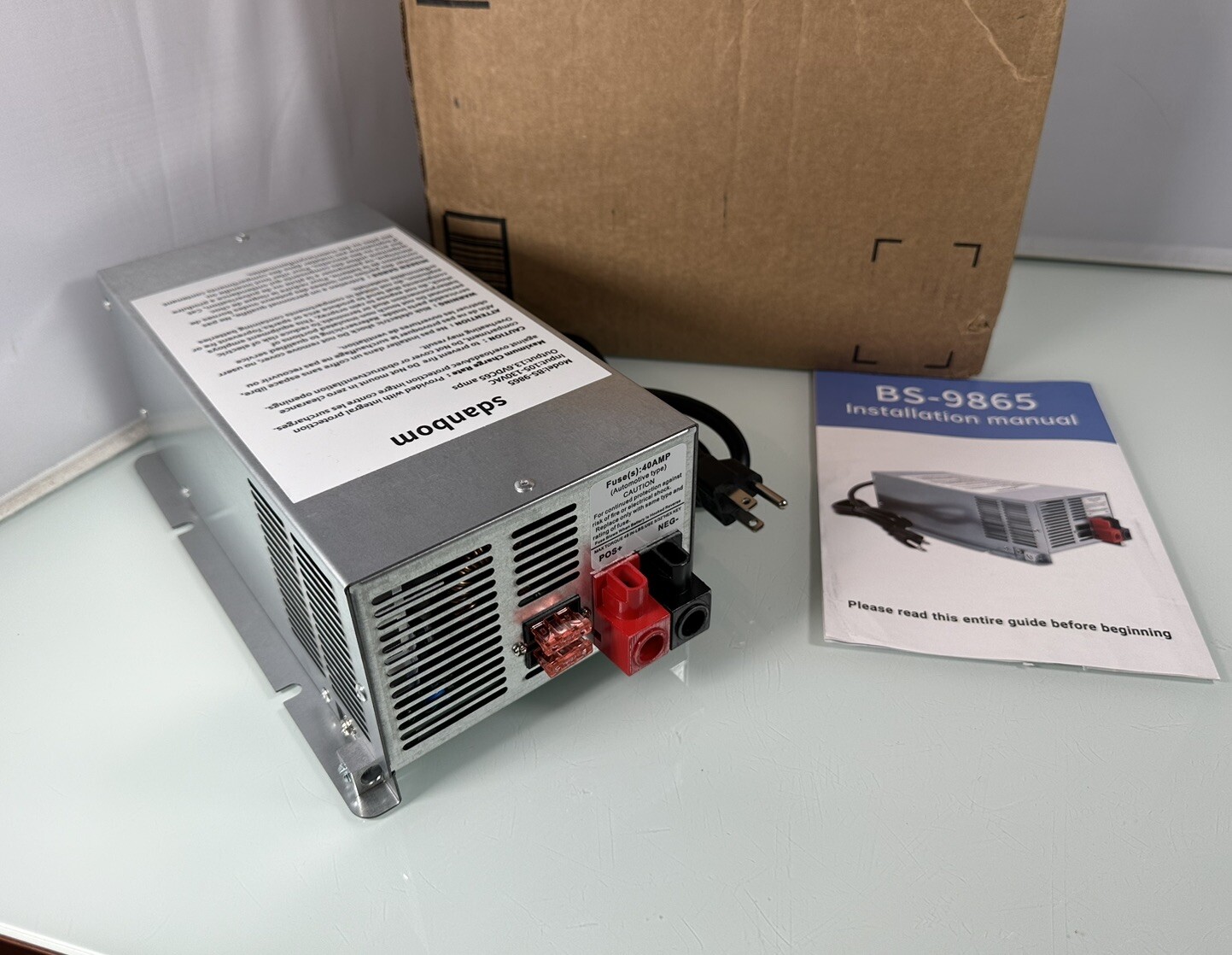 WF-9865 – 65 Amp DC Output Auto Detect Deckmount RV 3-Stage Converter / Charger
