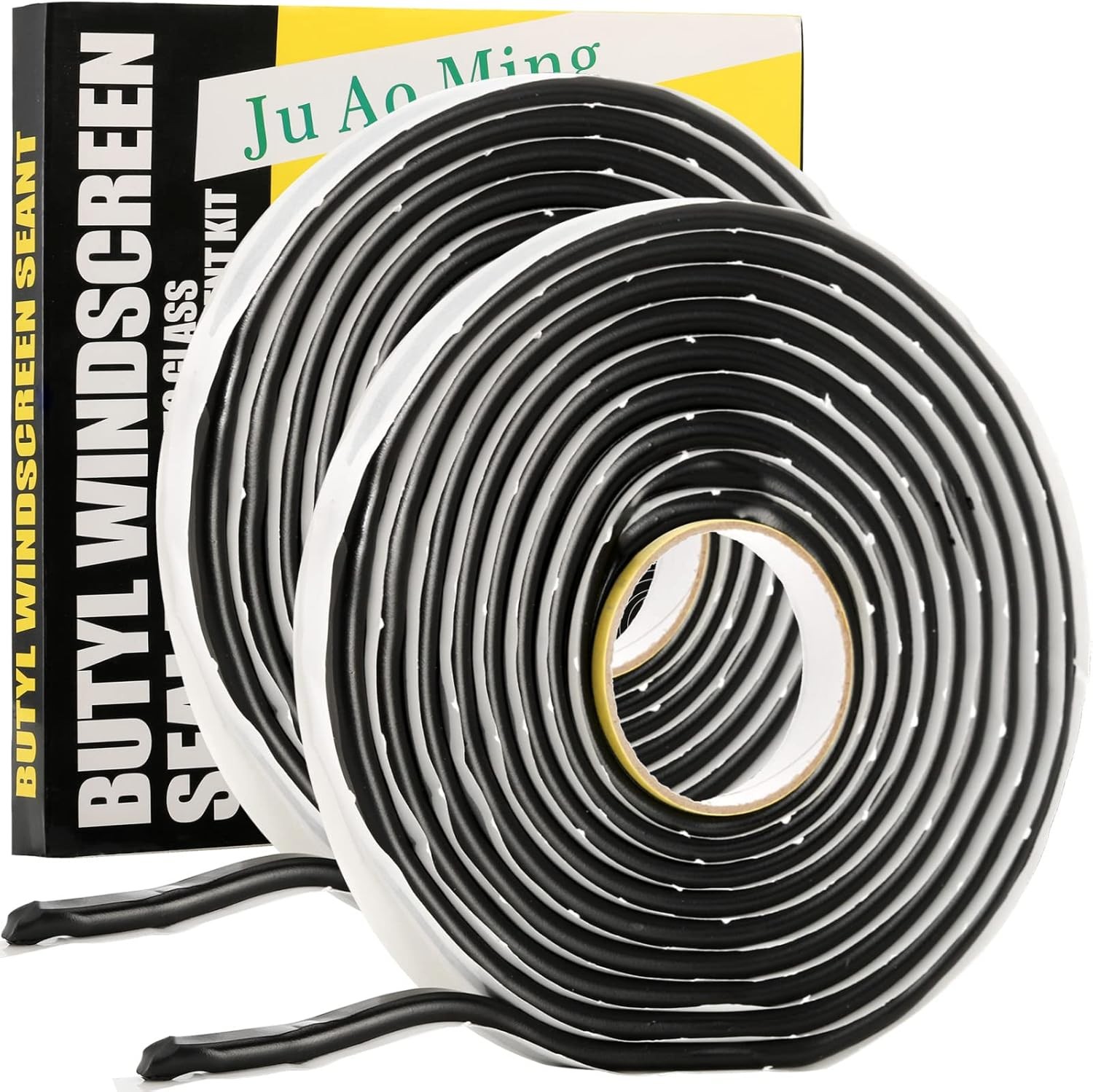 Double-layer butyl sealing tape, 3/8 inch × 15 feet black rubber sealing tape,