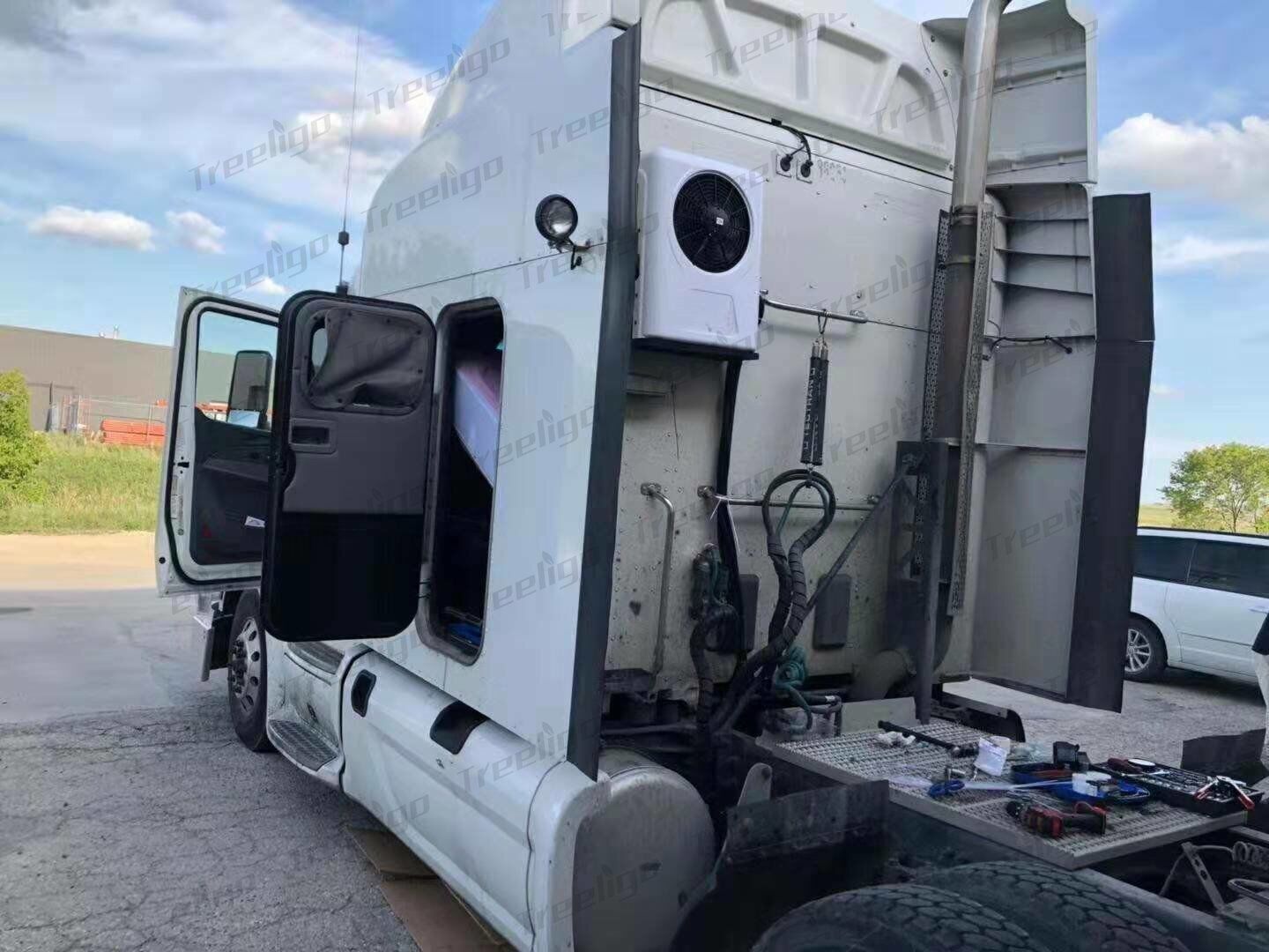 12V Truck Air Conditioner Split A/C Kit for Semi Trucks Bus RV Caravan 12000 BTU
