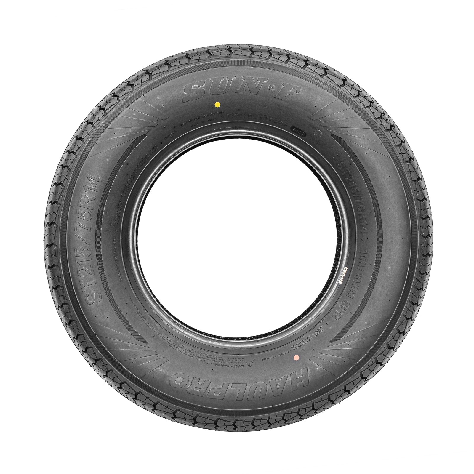 Set of 2 SunF Steel Belted ST 205/75R14 Radial Load Range D 8 Ply Trailer Tires
