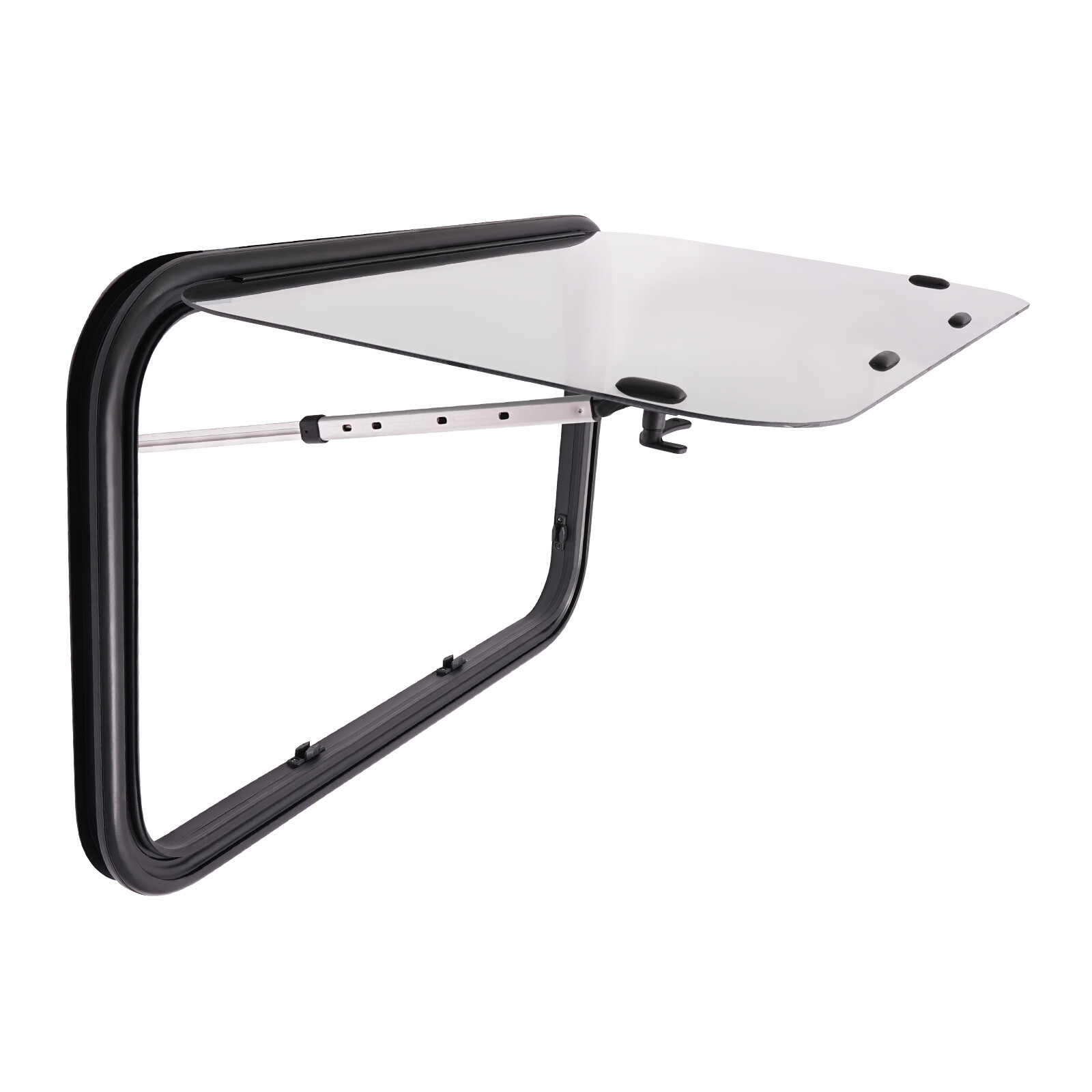 RV Caravan Camper Top-Hinge Push-Out Window 900mm x 550mm 30mm with Blind Screen