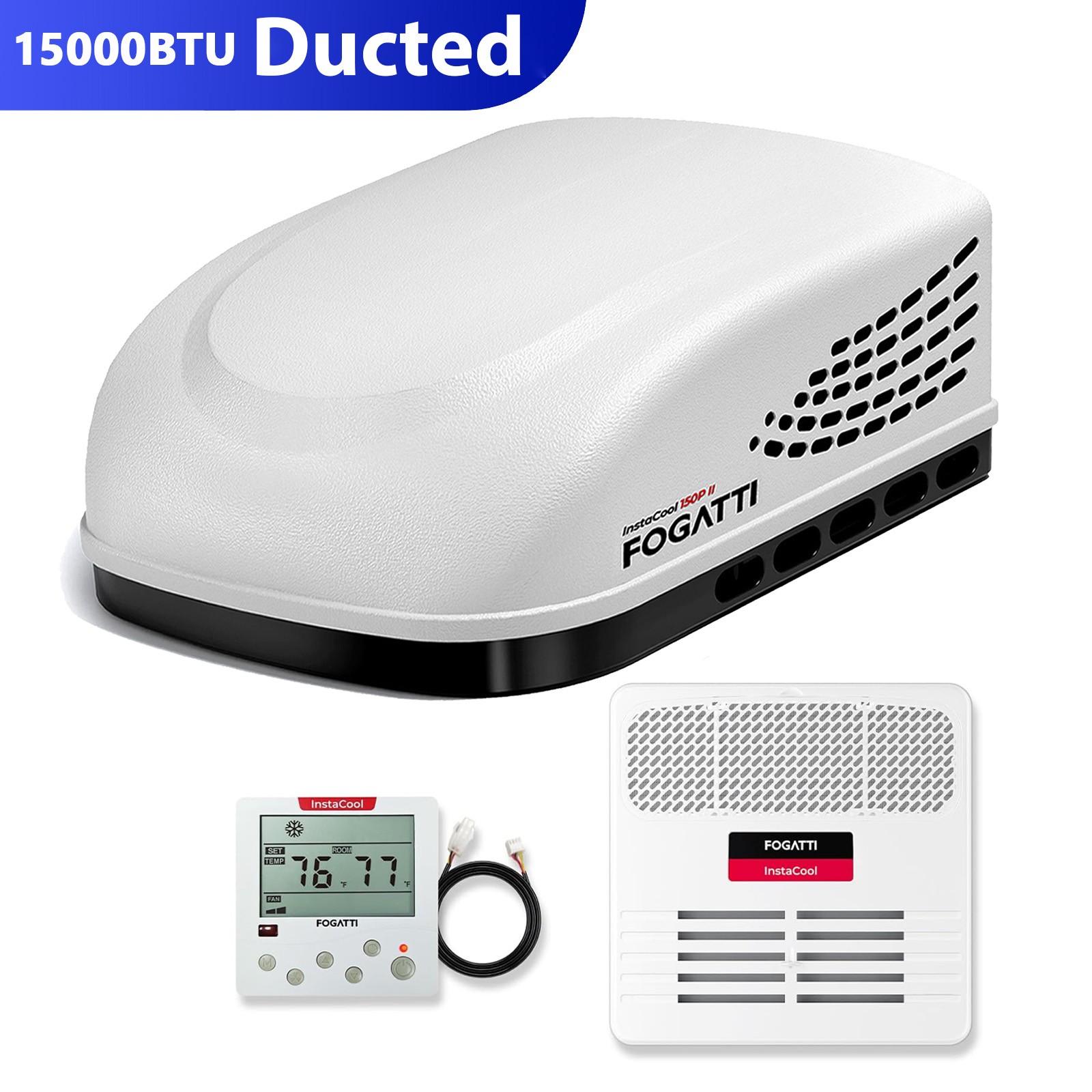 15000 BTU RV Air Conditioner Ducted 115V Camper RV Roof AC Unit Cooling Only