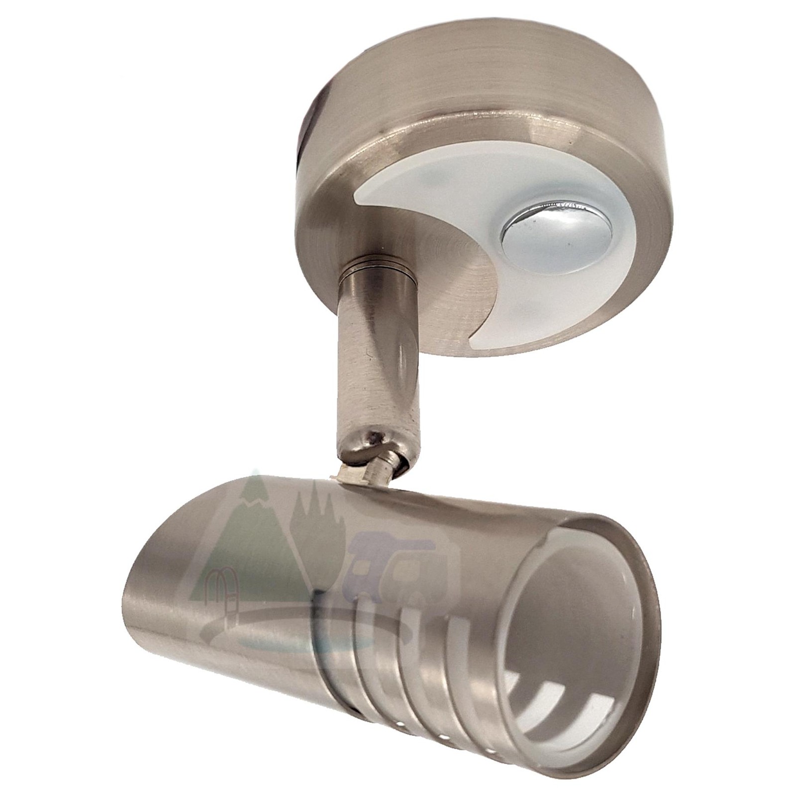 DIMATEC LED SPOT LIGHT TOUCH CONTROL SATIN NICKEL CARAVAN MOTORHOME BOAT 10-14V