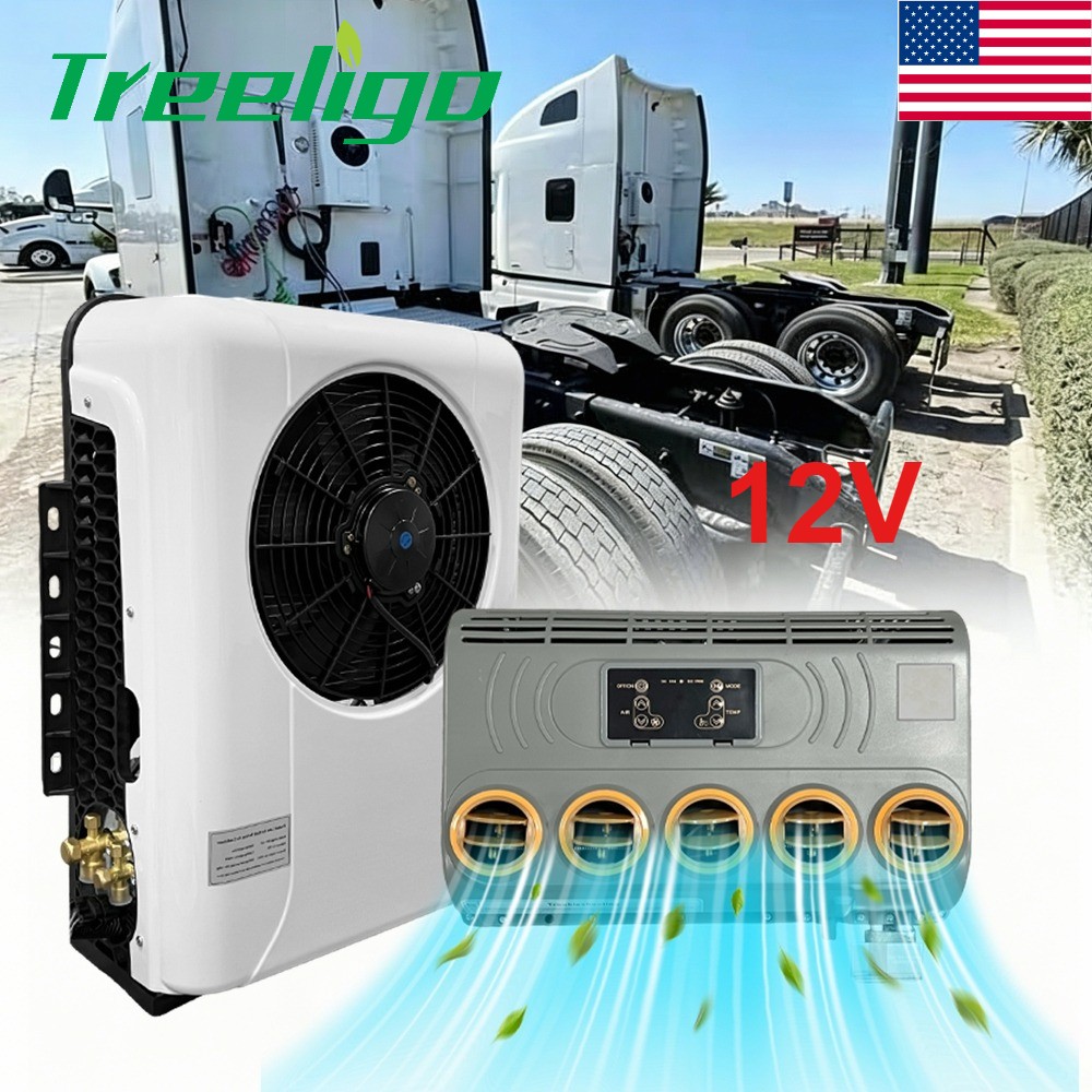 12V Split Air Conditioner Electric A/C Kit For Parking Truck Cab RV Truck Yacht