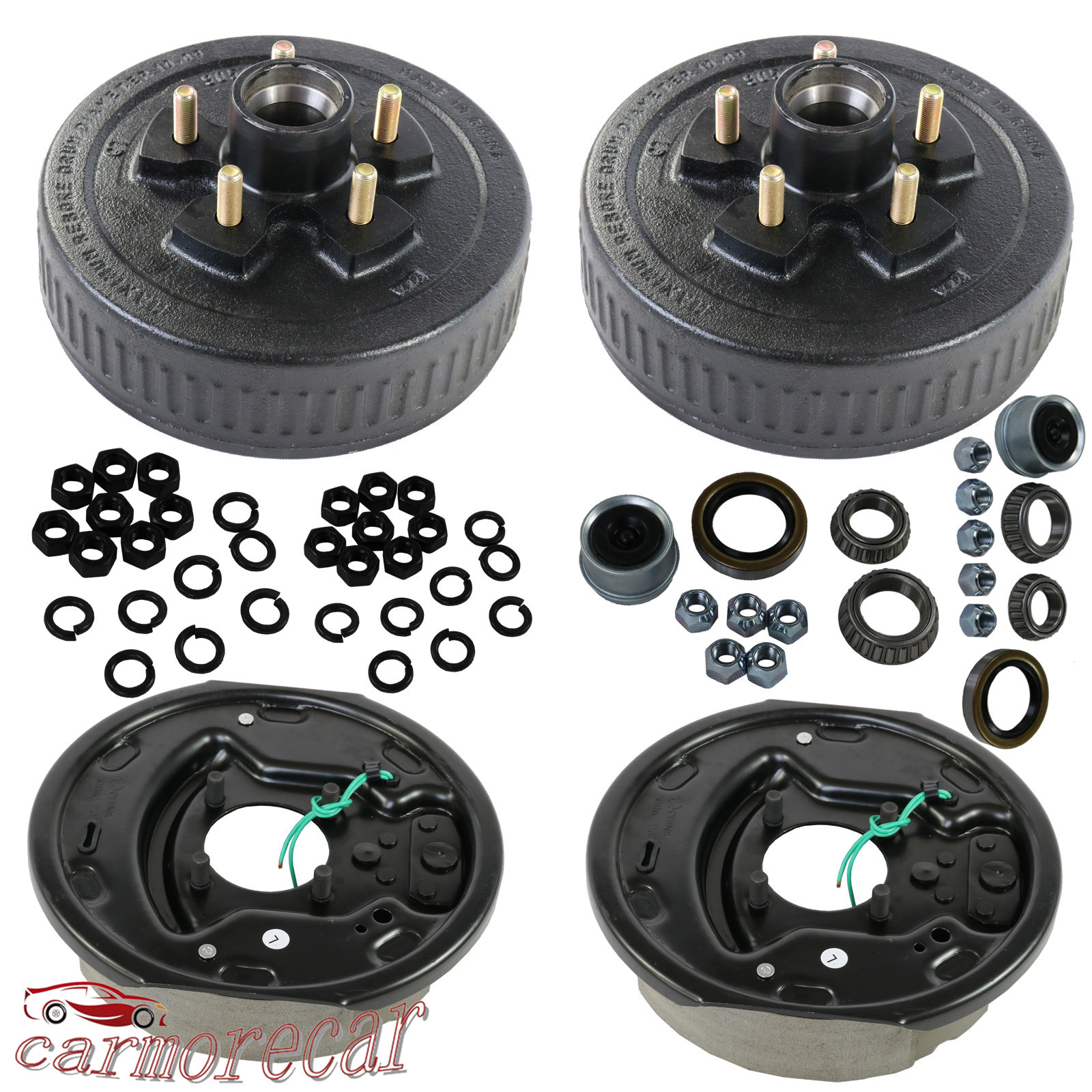 10″X2-1/4″ Electric brakes and 5 on 5 Trailer Hub Drum Kits For 3500 lbs Axle