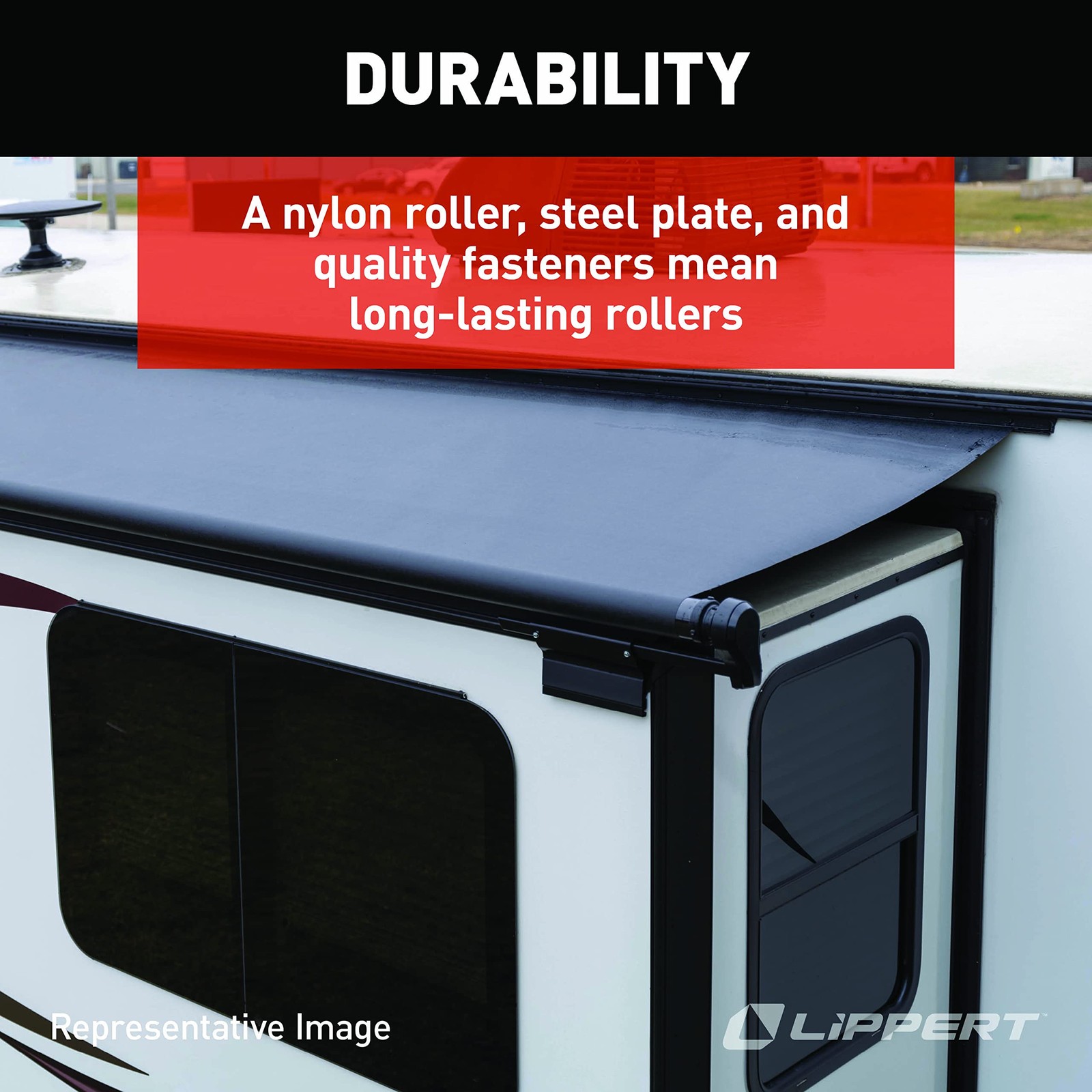 Lippert J1 Roller for RV SlideOut Systems, Exact Match Replacement Part, Nylo…