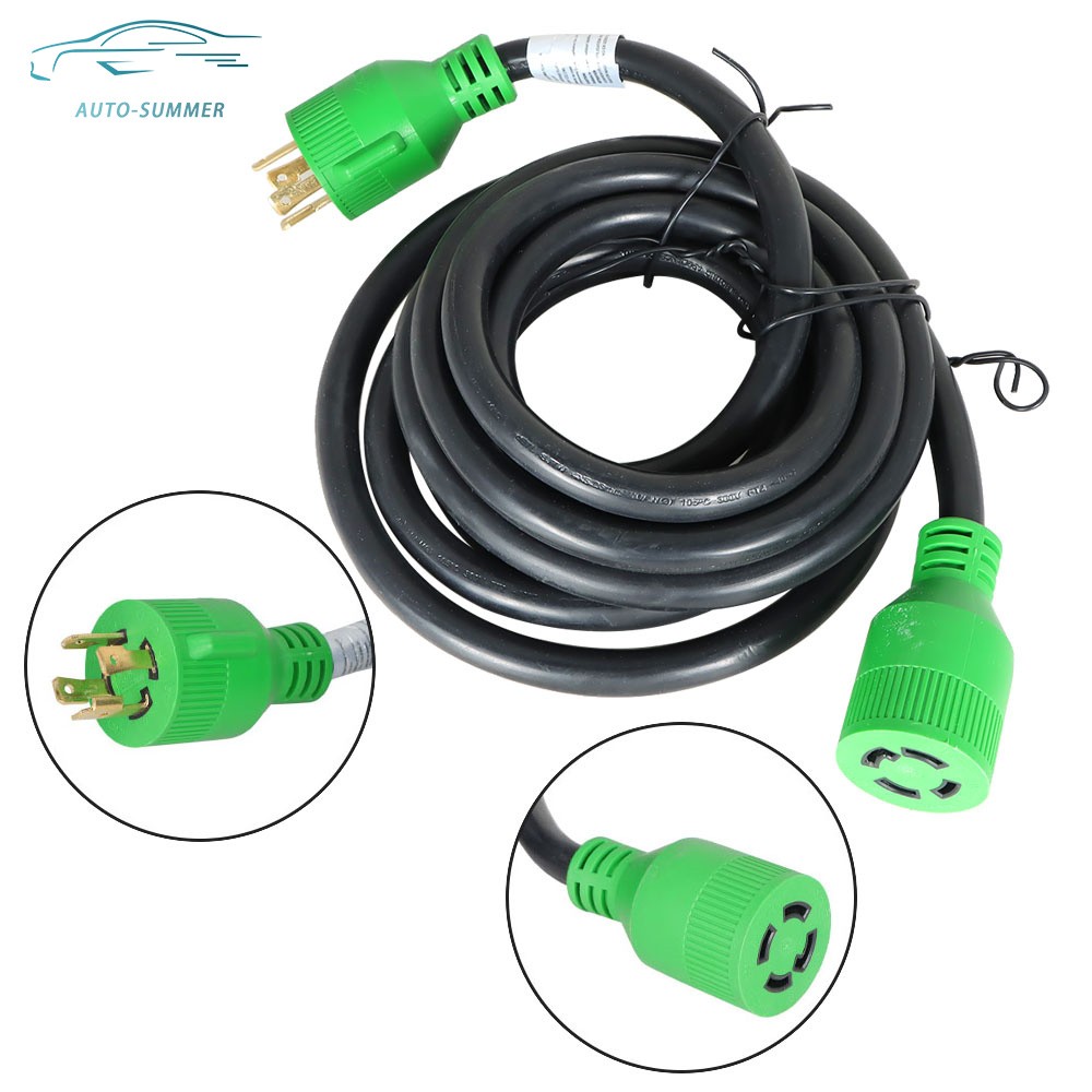 4 Prong 30Amp 15FT Generator Extension Cord Twist lock Plug NEMA L14-30P/L14-30R