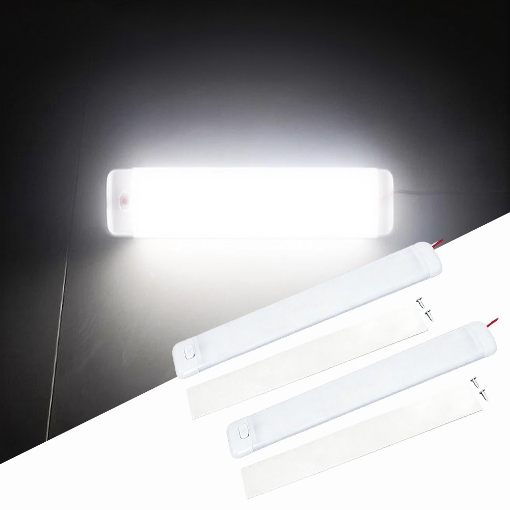 LED Interior Lighting Strips 2PCS 96 LED 276mm Cool White 12-85V for Campervans