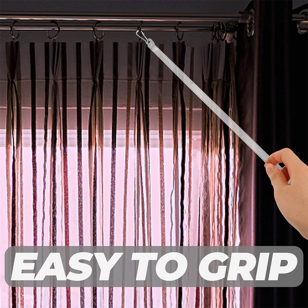 4 Pcs Transparent Curtain Wand Smooth Rotation For Window Drapery Blinds