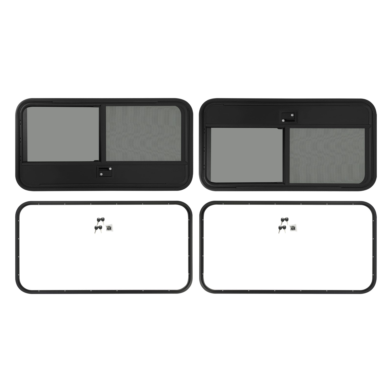 Left+Right Teardrop Trailer Door For RV Camper with Wall Thickness of 18-20mm
