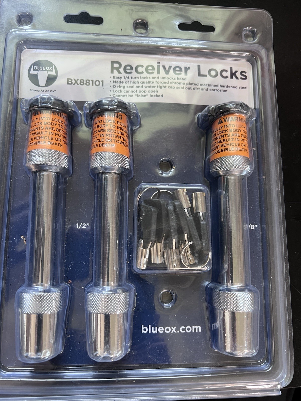BLUE OX BX88101 RECEIVER LOCK SET TOW BARS