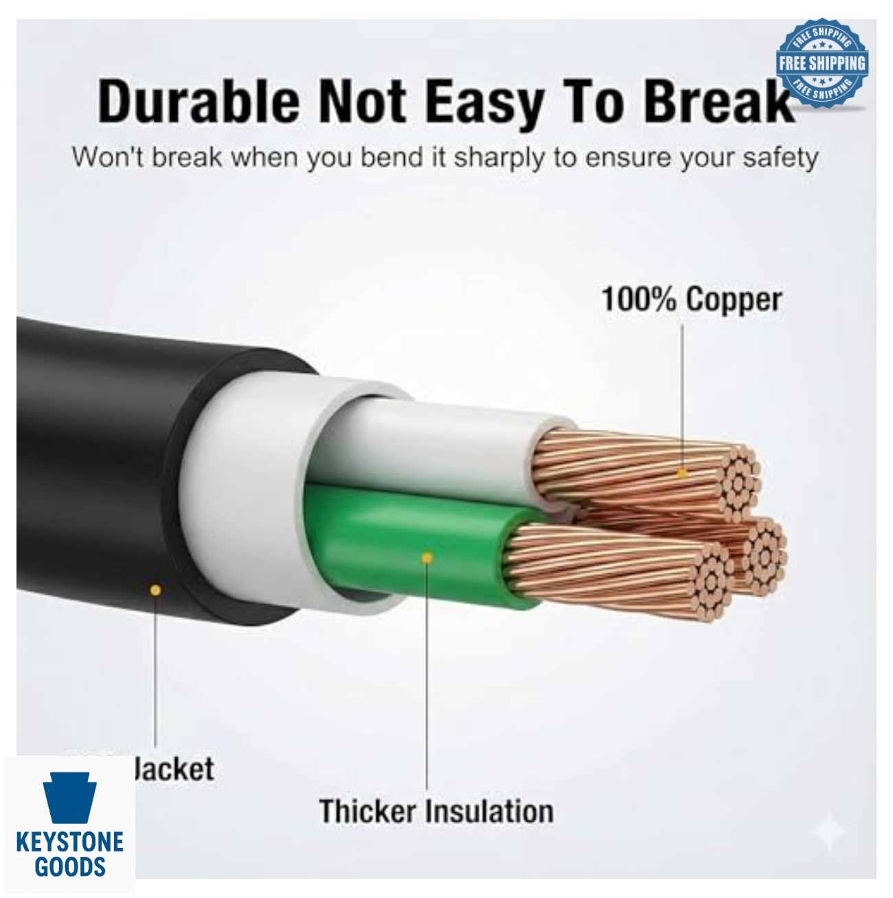 50 Amp to 30 Amp RV Adapter NEMA 14-50P to TT-30R Dogbone Cord with LED